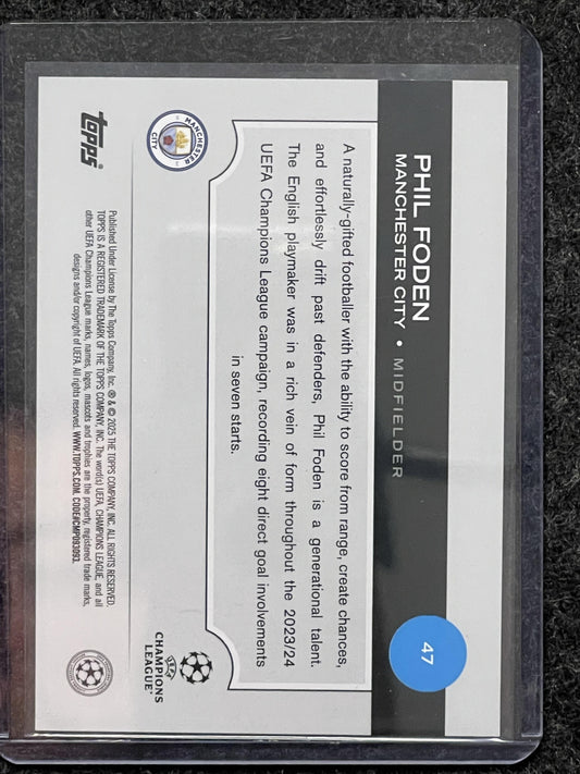 2024-25 Topps UEFA Club Competitions #47b Phil Foden Manchester City
