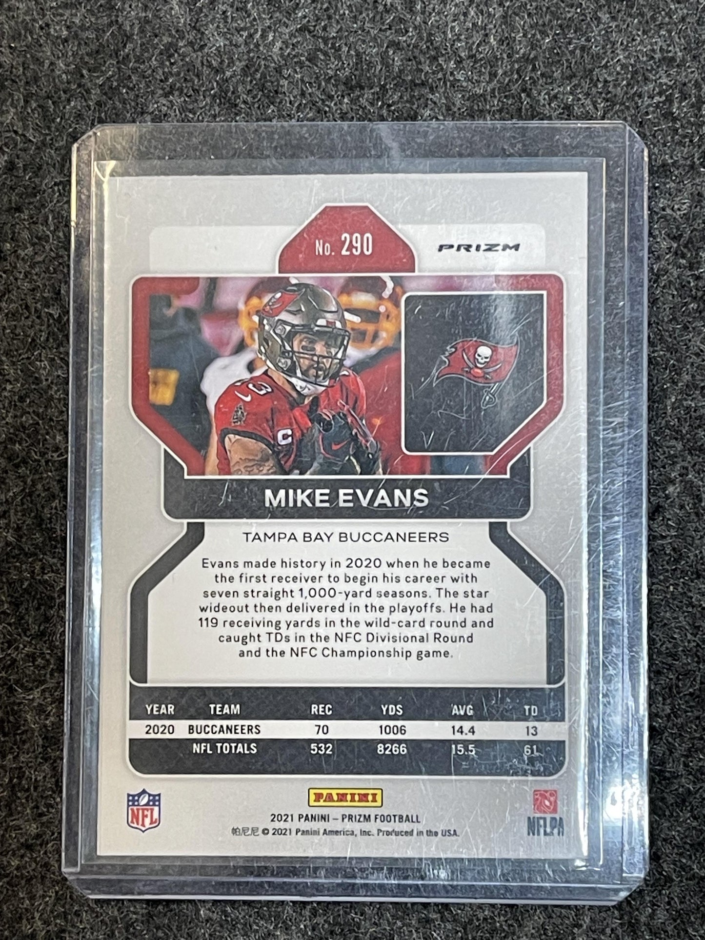 2021 Panini Prizm #290 Mike Evans Silver Tampa Bay Buccaneers