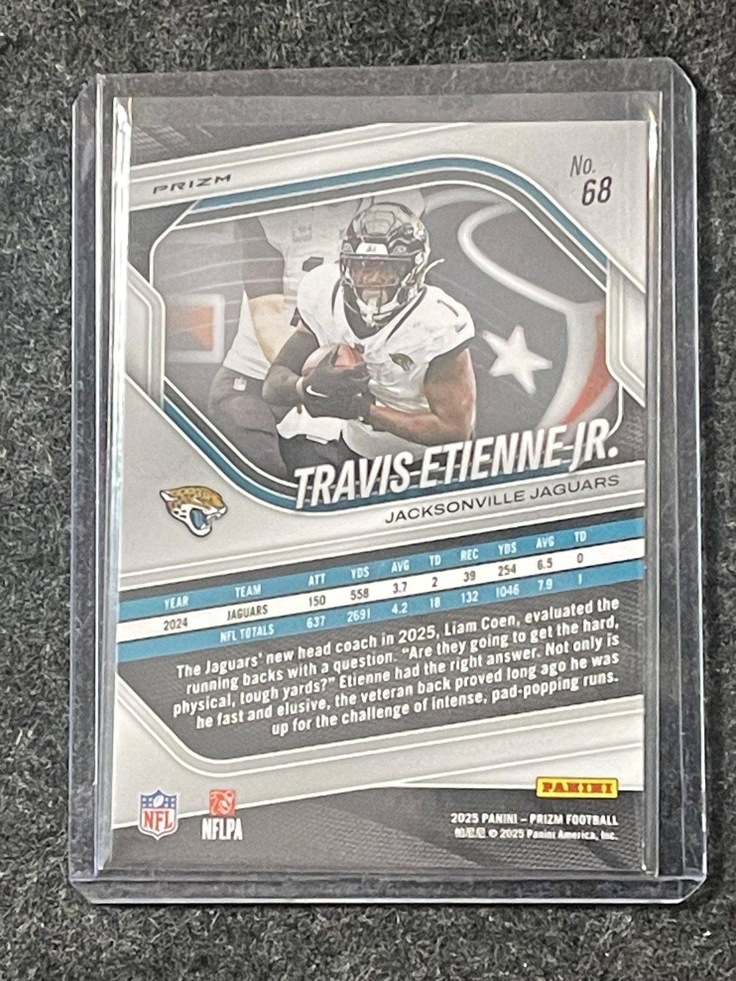 2025 Panini Prizm #68 Travis Etienne Jr. Orange Ice Jacksonville Jaguars
