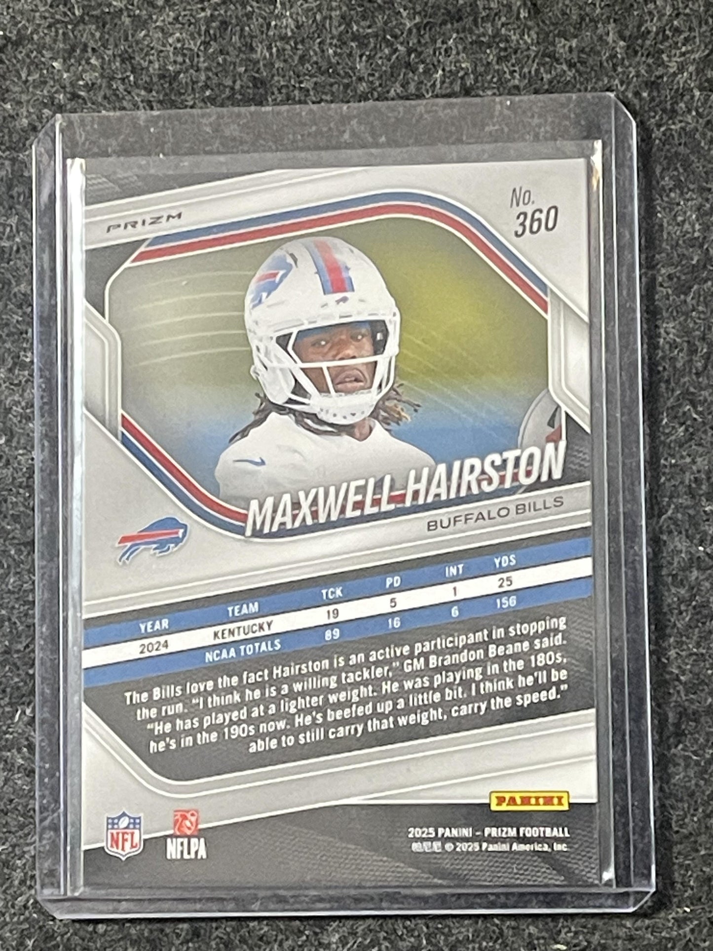 2025 Panini Prizm #360 Maxwell Hairston Orange Ice Buffalo Bills