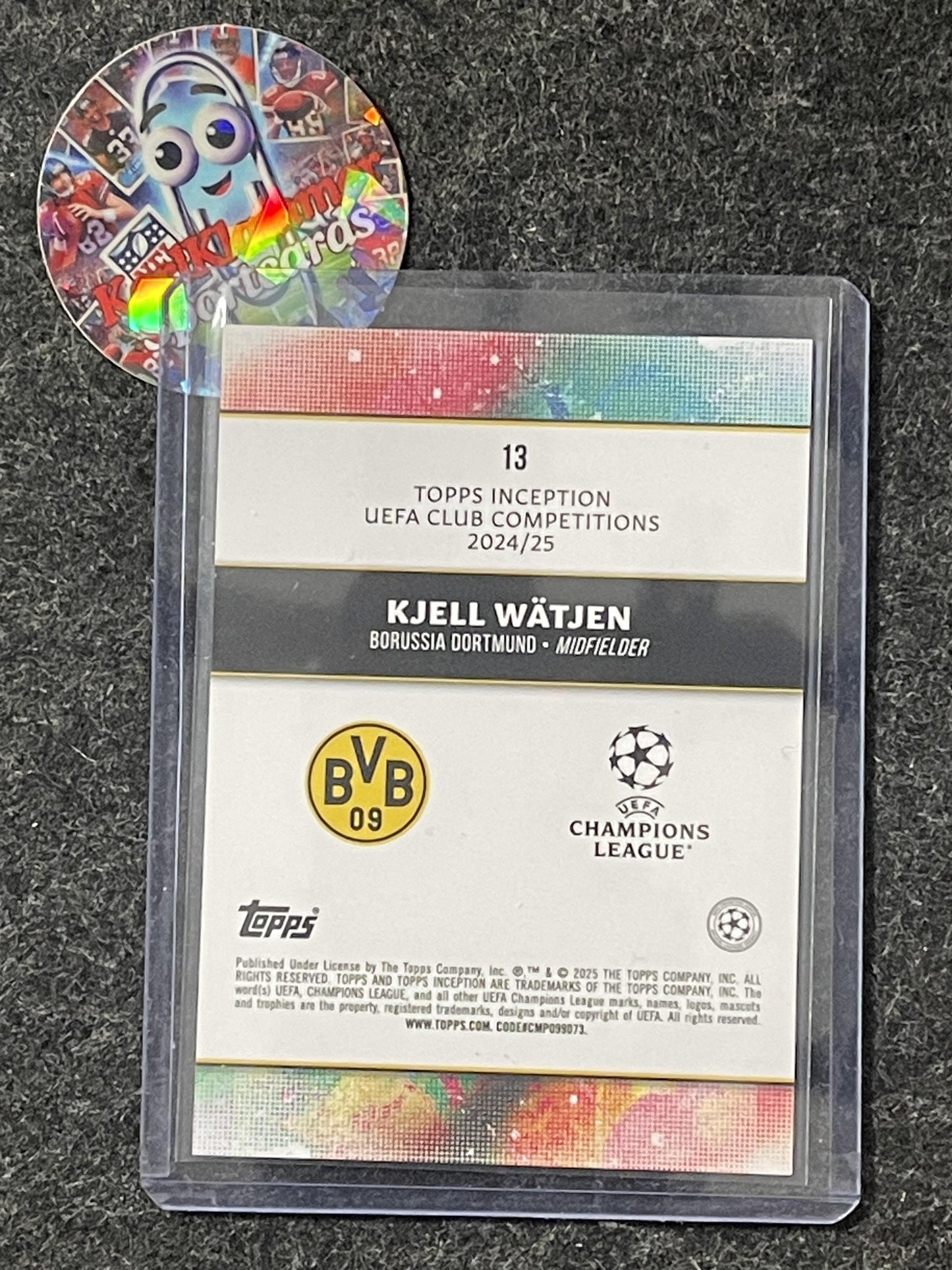2024-25 Topps Inception UCC #13 Kjell Wätjen Borussia Dortmund