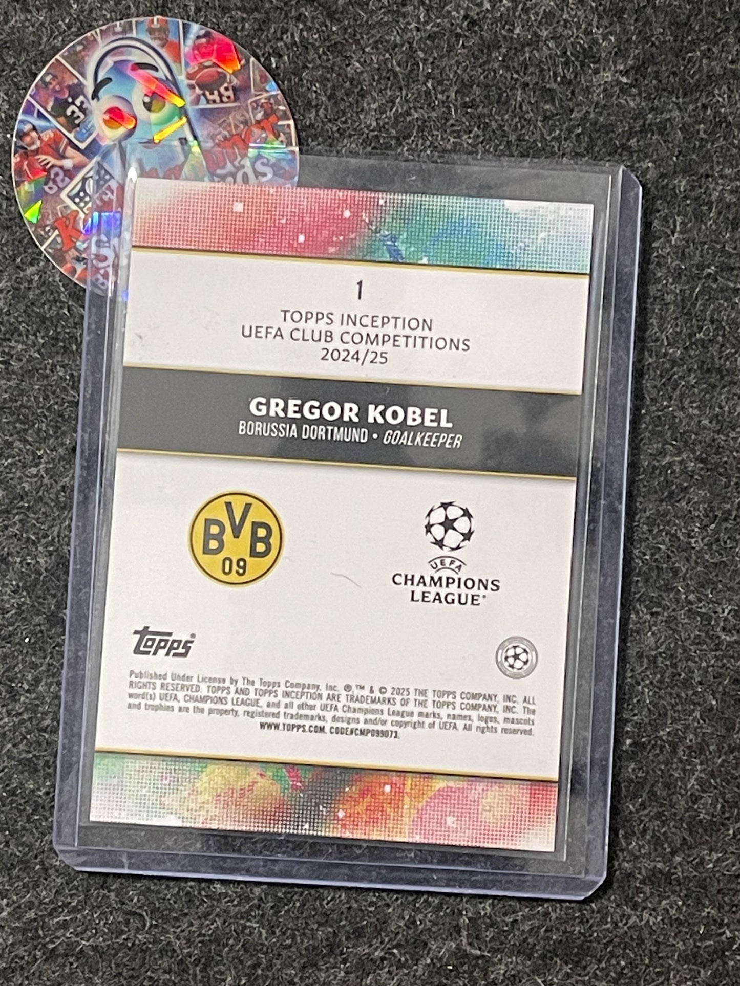 2024-25 Topps Inception UEFA Club Competitions #1 Gregor Kobel Borussia Dortmund