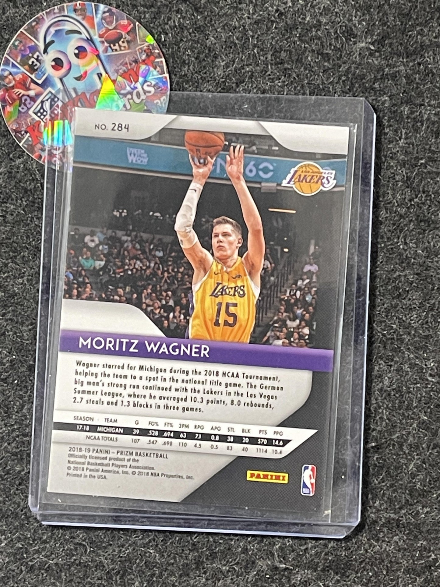 2018-19 Panini Prizm #284 Moritz Wagner Los Angeles Lakers RC