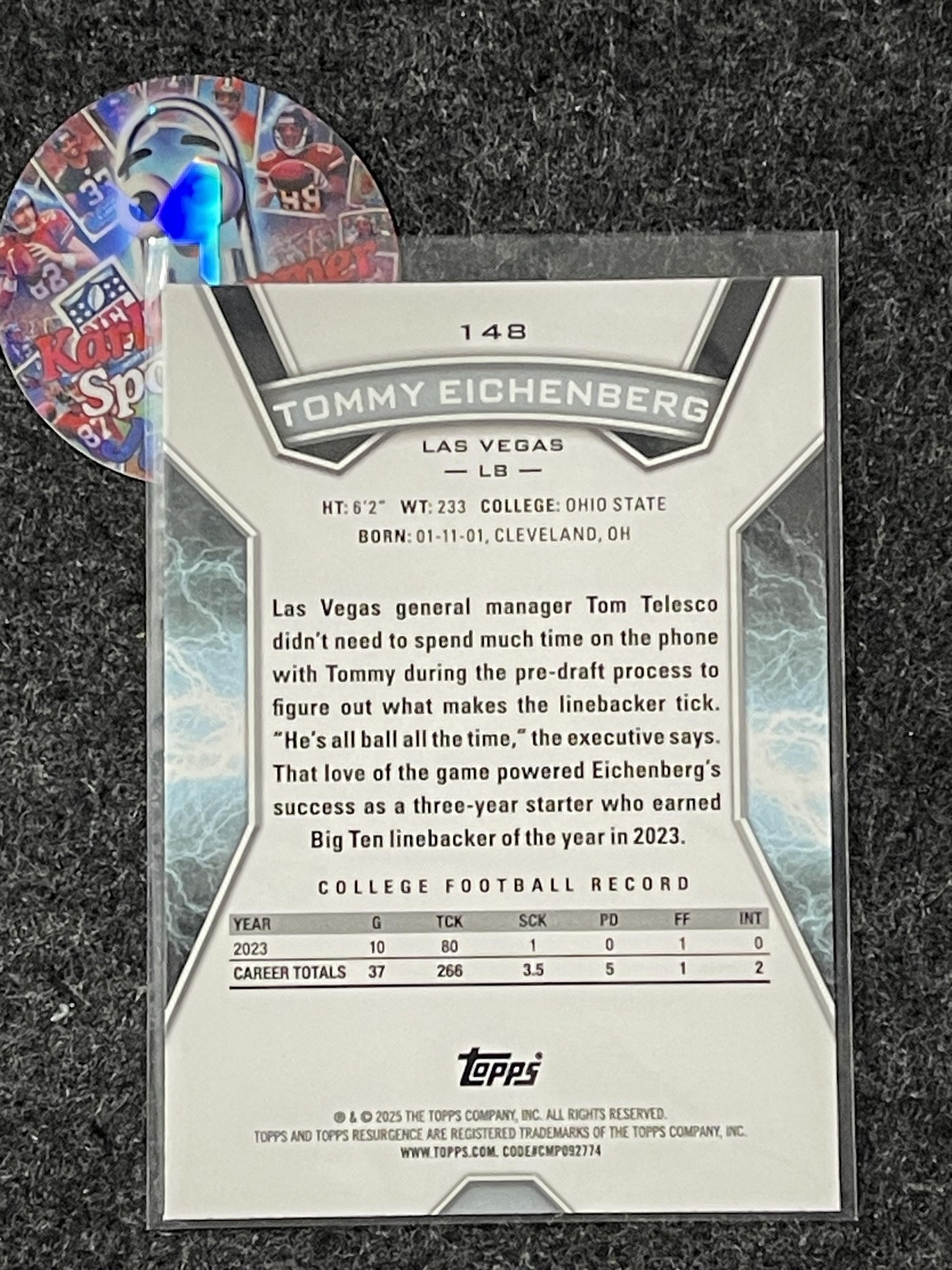 2024 Topps Resurgence - Blue & Orange Spark #148 Tommy Eichenberg