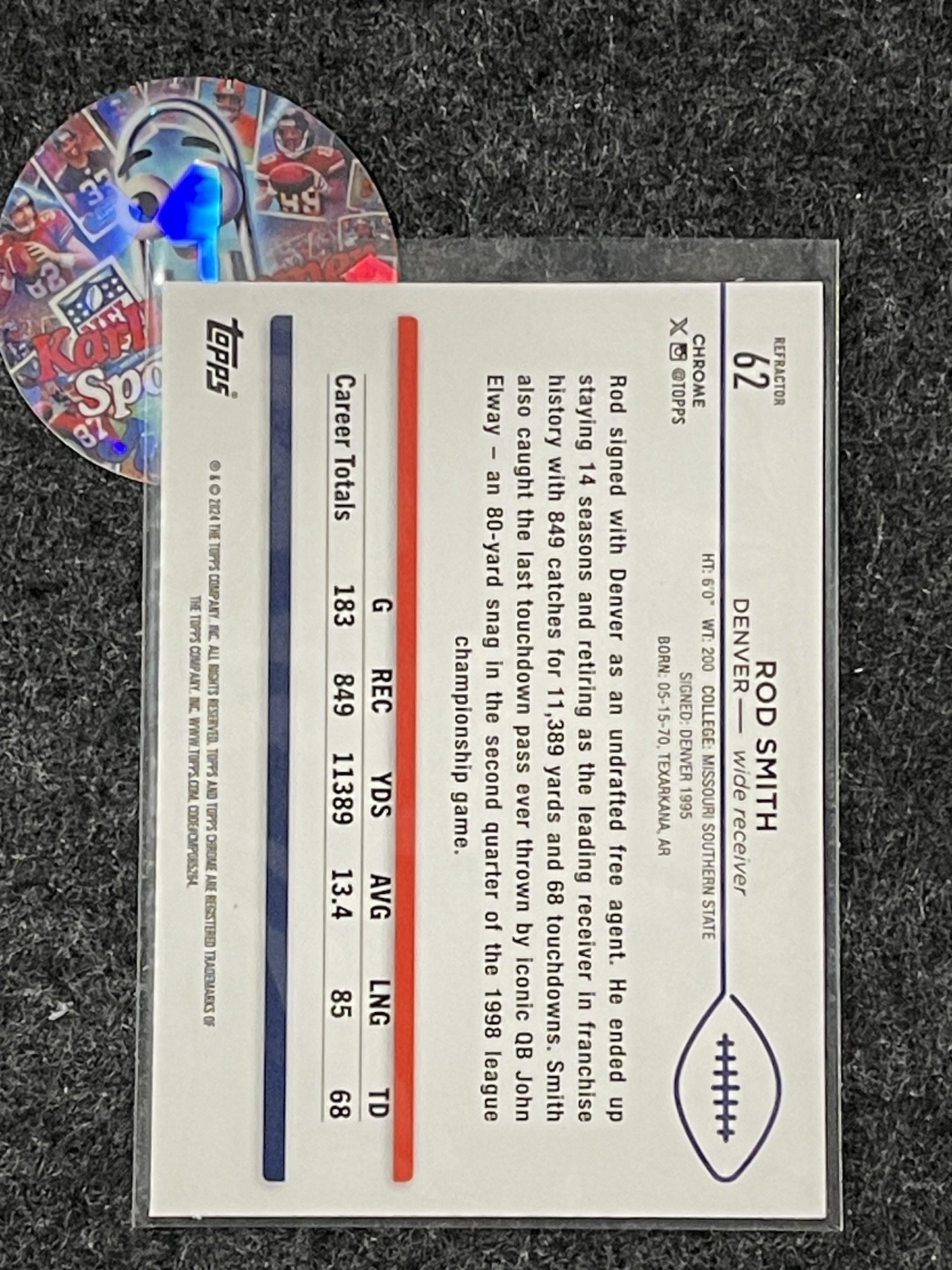 2024 Topps Chrome #62 Rod Smith Refractor