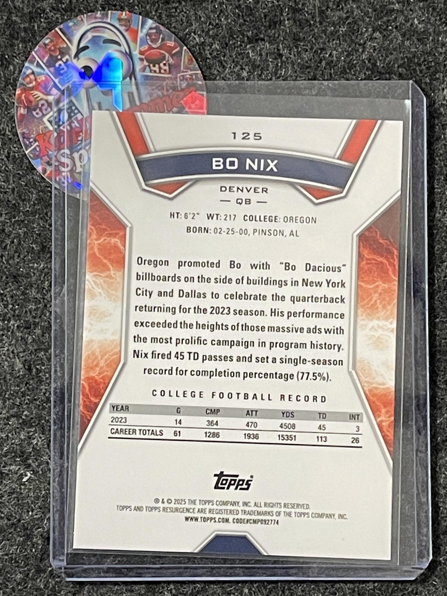 2024 Topps Resurgence #125 Bo Nix