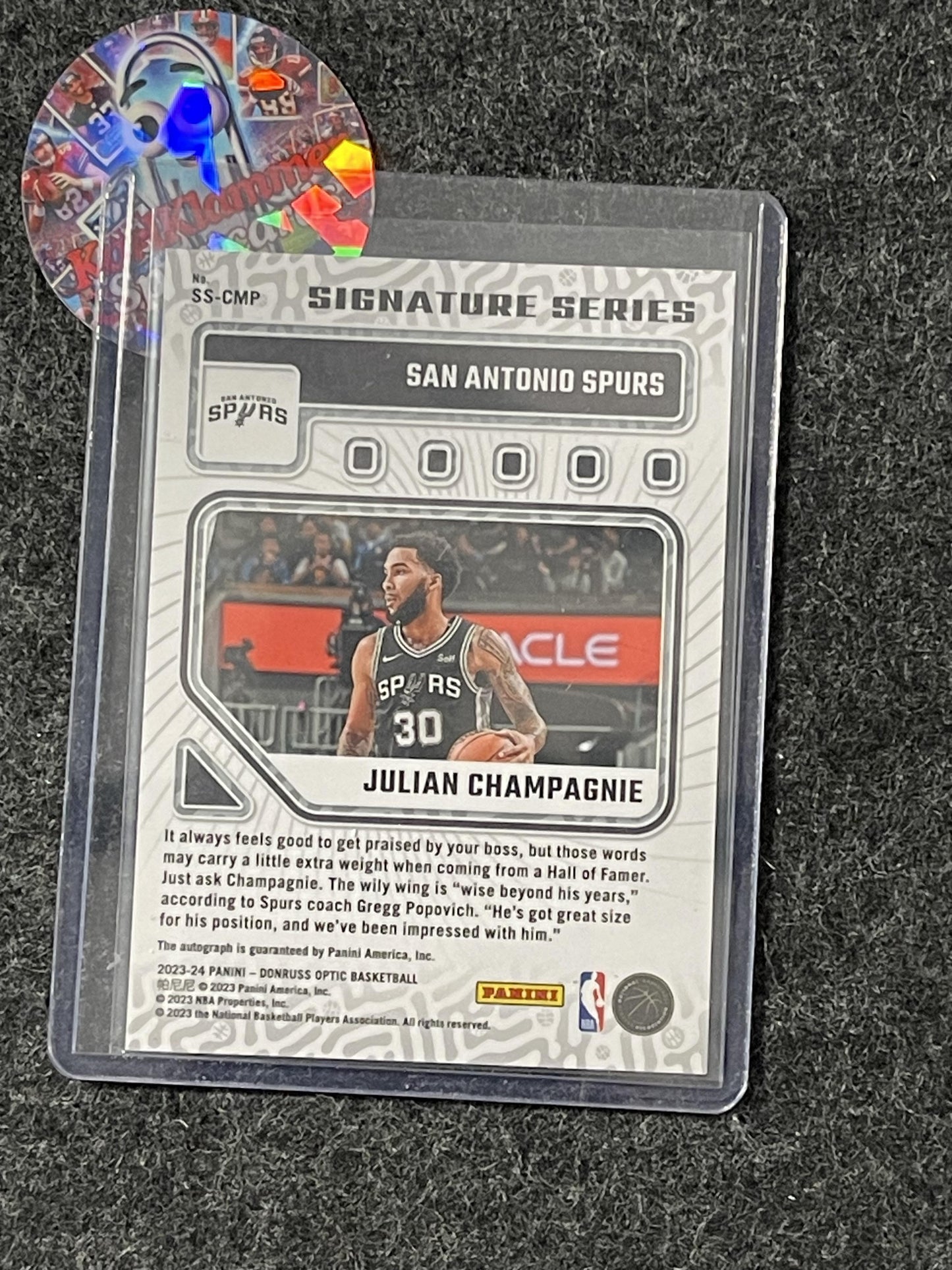 2023-24 Donruss Optic #SS-CMP Julian Champagnie Signature Series