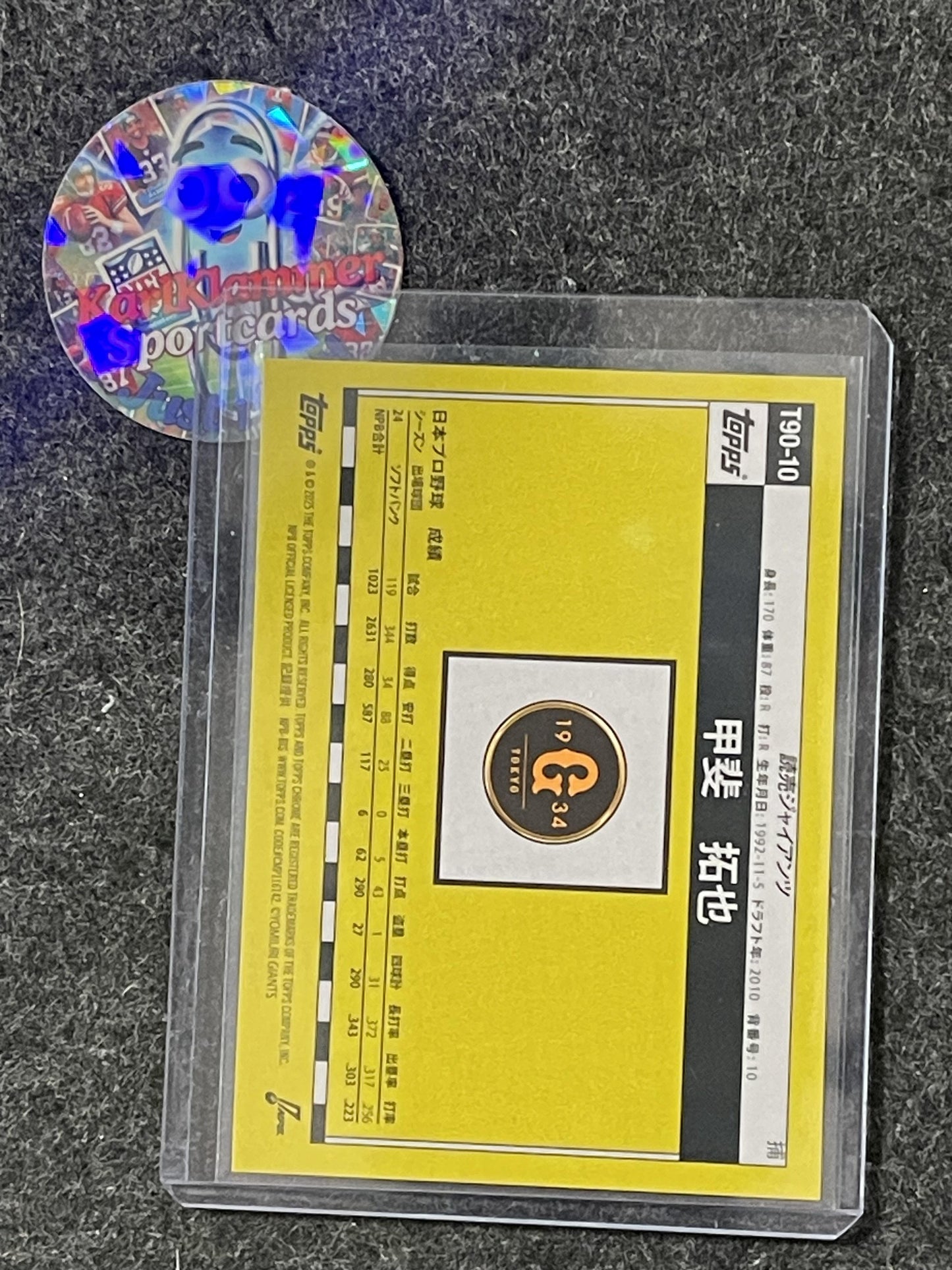 2025 Topps Chrome NPB #T90-10 Takuya Kai 1990 TOPPS BASEBALL Yomiuri Giants