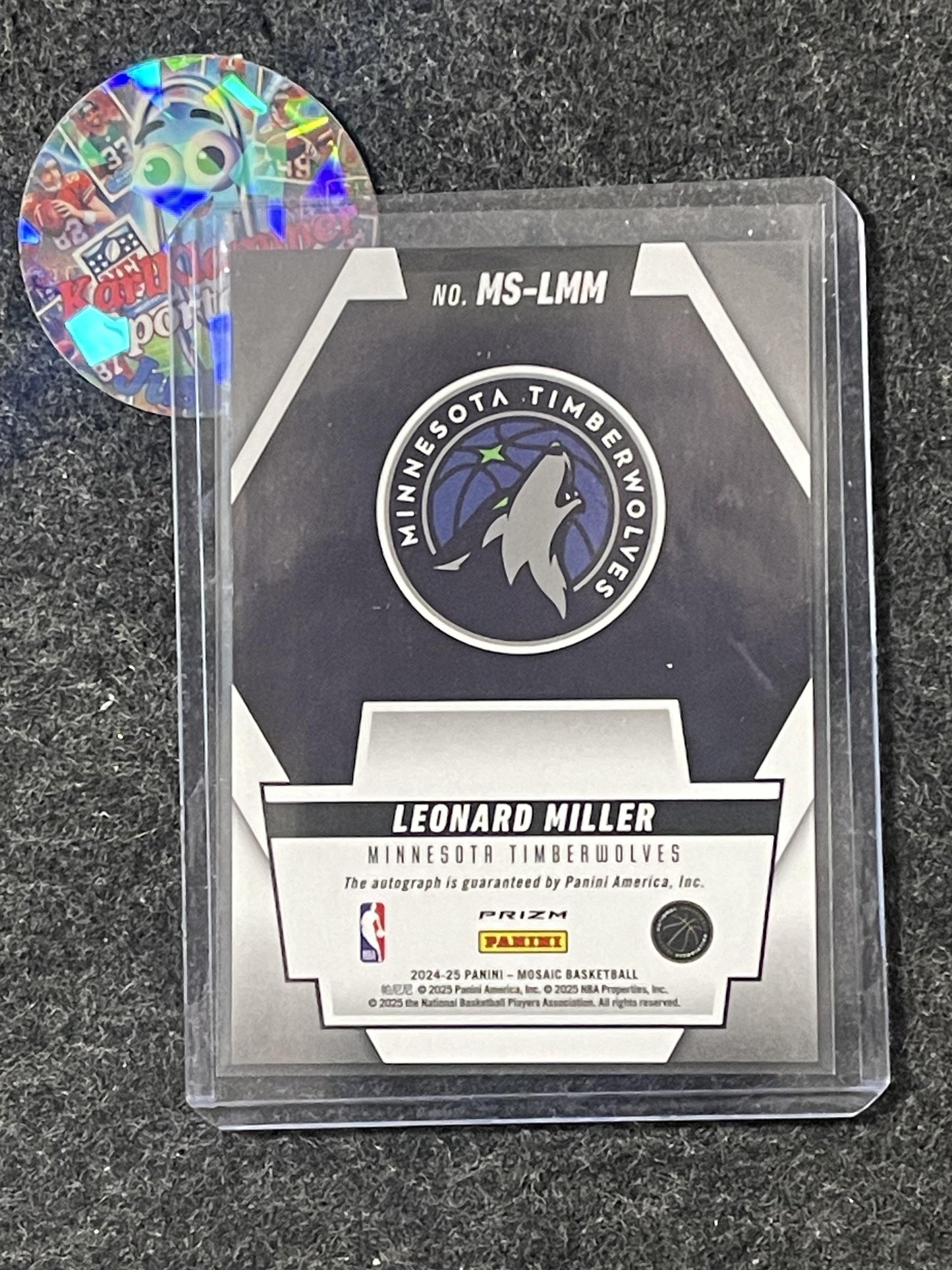 2024-25 Panini Mosaic #MS-LMM Leonard Miller Scripts Minnesota Timberwolves AU