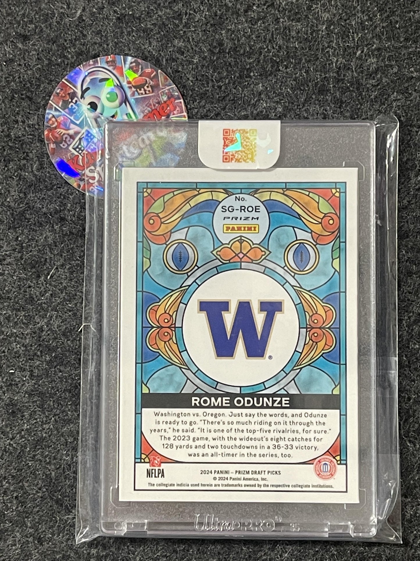 2024 Panini Prizm Draft Picks #SG-ROE Rome Odunze Stained Glass Washington Huskies