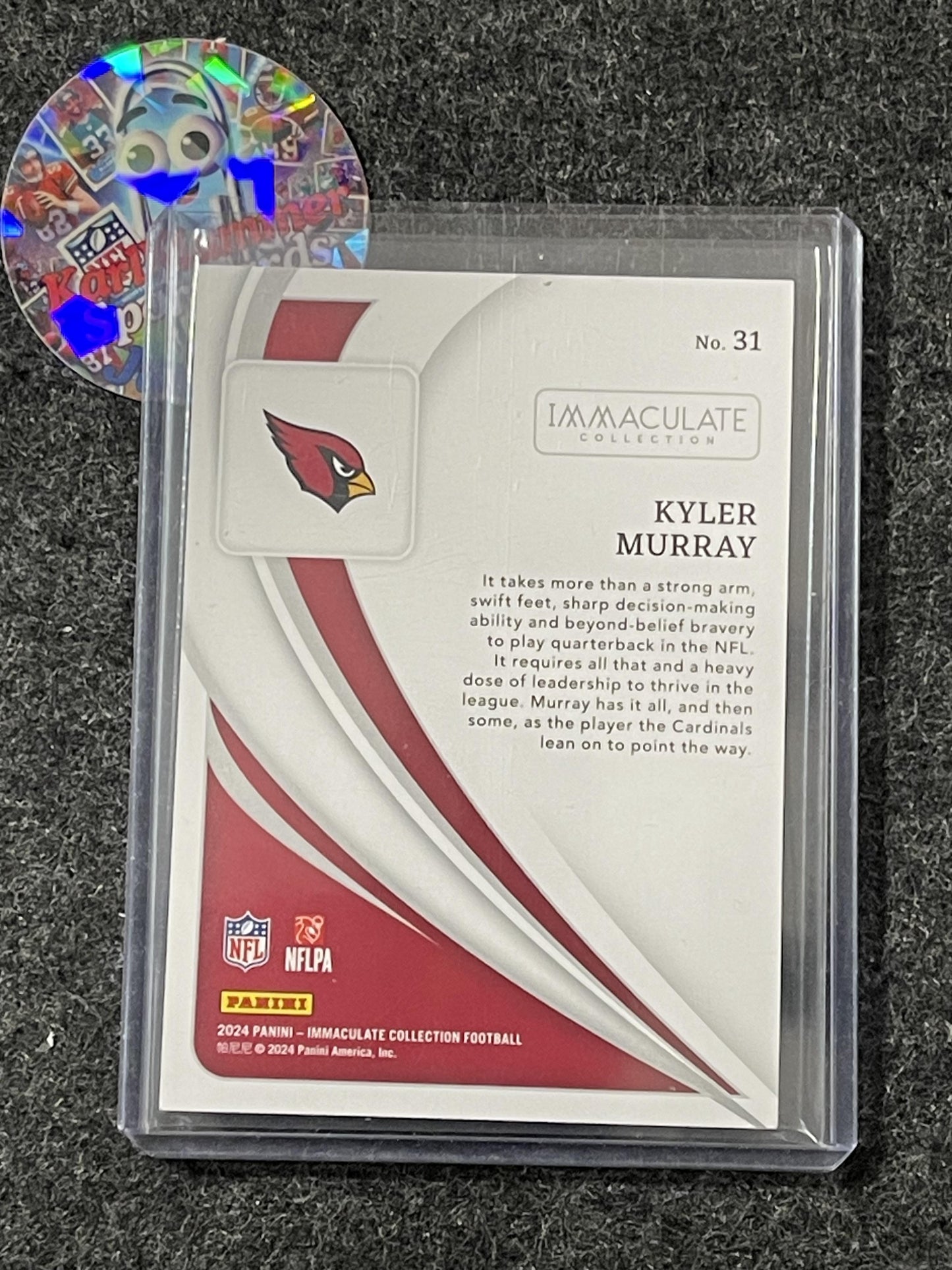 2024 Panini Immaculate Collection #31 Kyler Murray Blue #/35 Arizona Cardinals SN