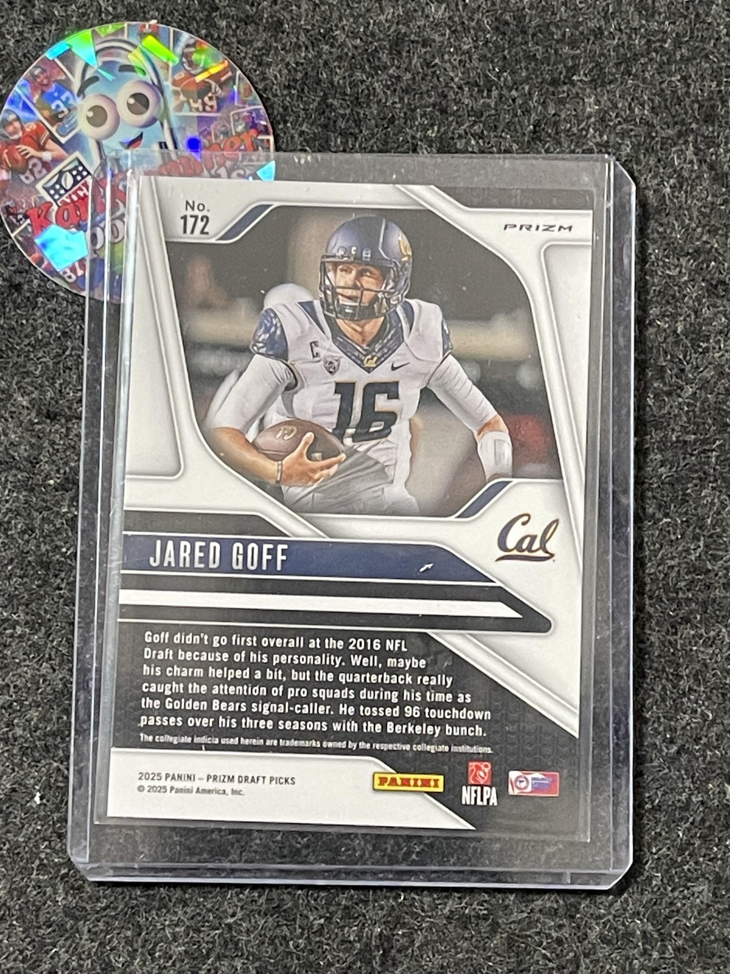 2025 Panini Prizm Draft Picks #172 Jared Goff Prizms Gold Ice California Golden Bears