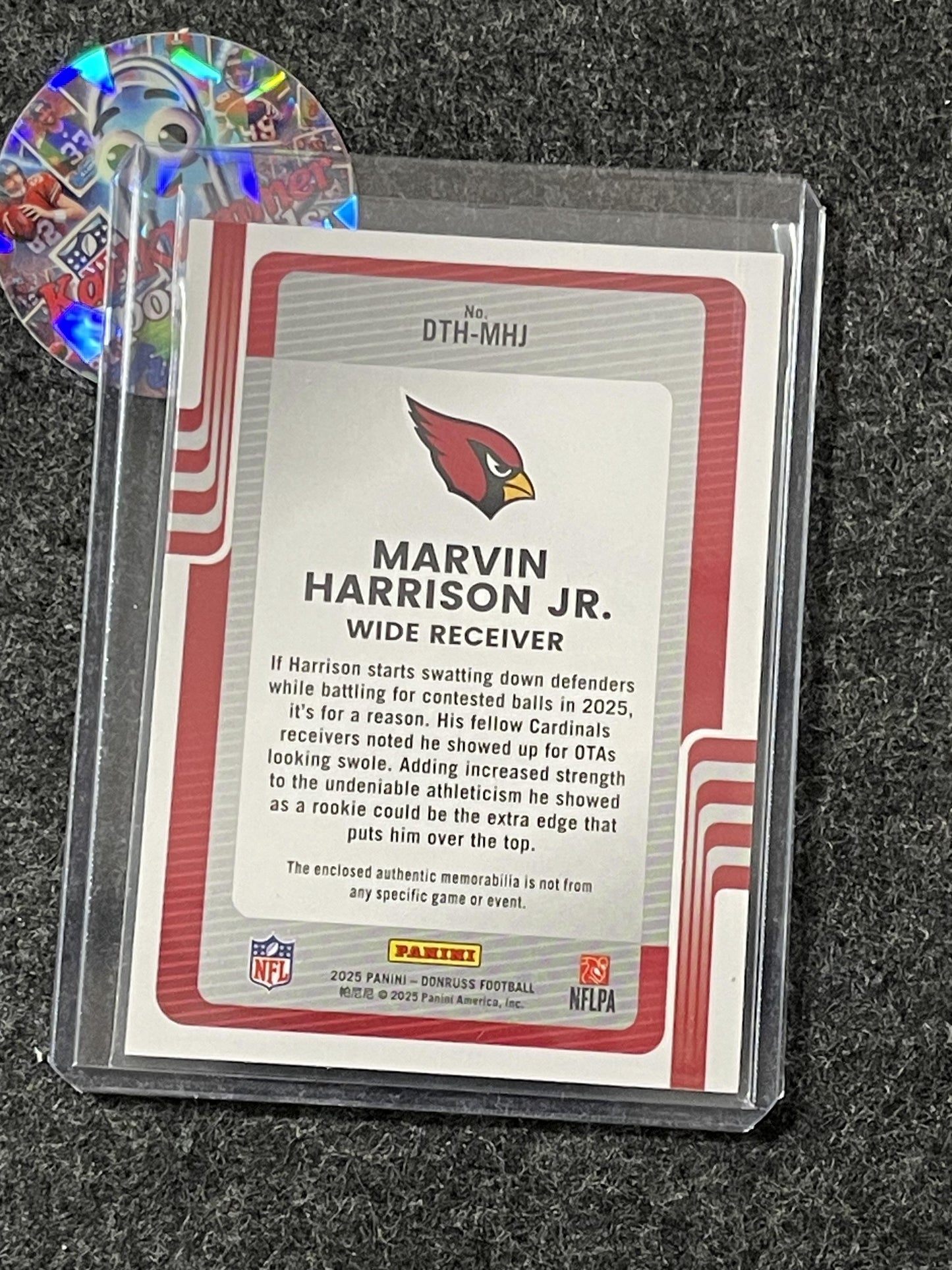 2025 Donruss #DTH-MHJ Marvin Harrison Jr. Donruss Threads Arizona Cardinals MEM