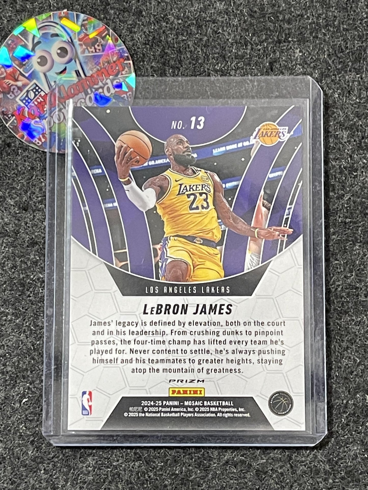 2024-25 Panini Mosaic #13 LeBron James Elevate Mosaic Green Los Angeles Lakers