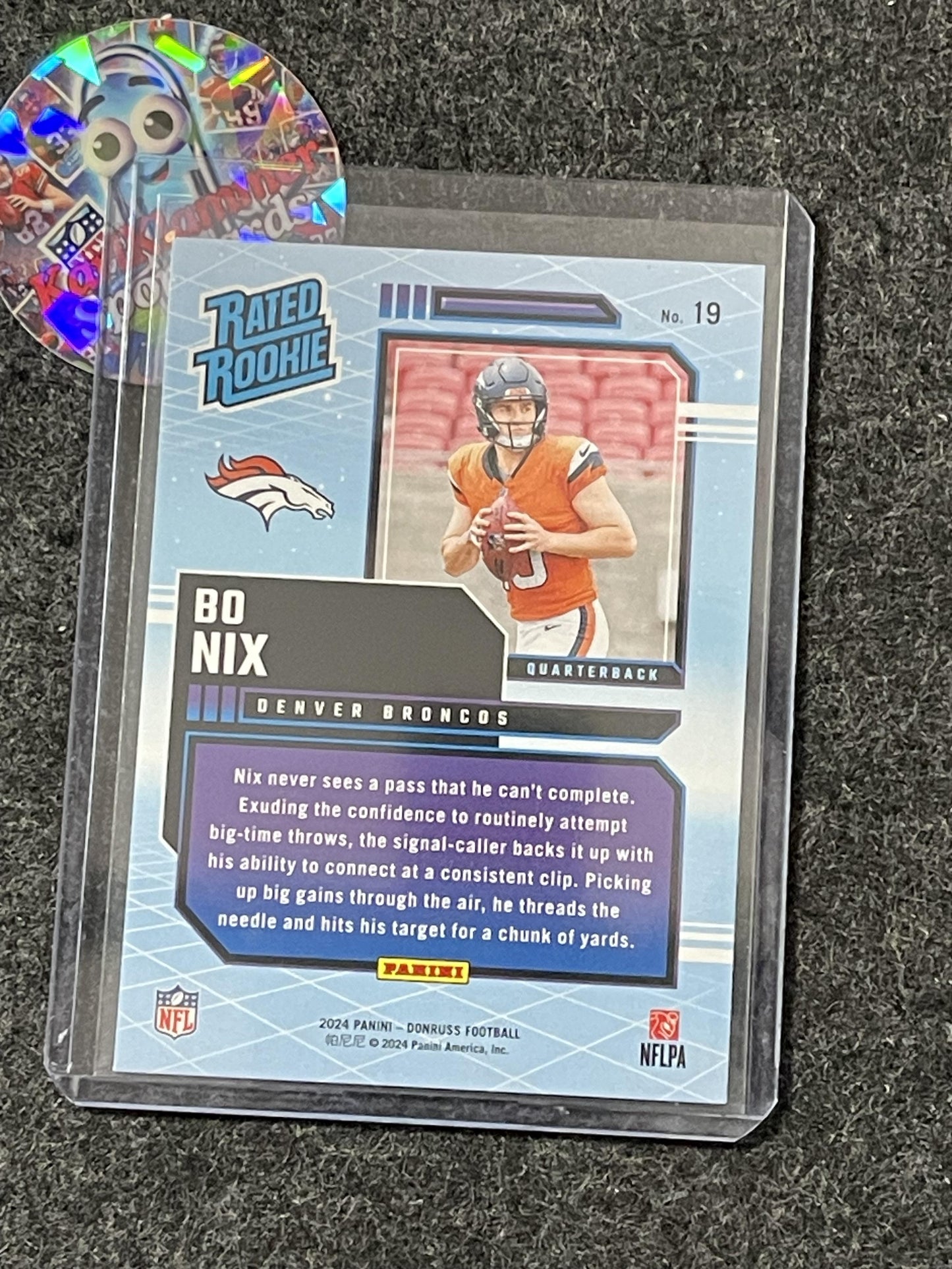 2024 Donruss #19 Bo Nix Rated Rookies Retro Denver Broncos