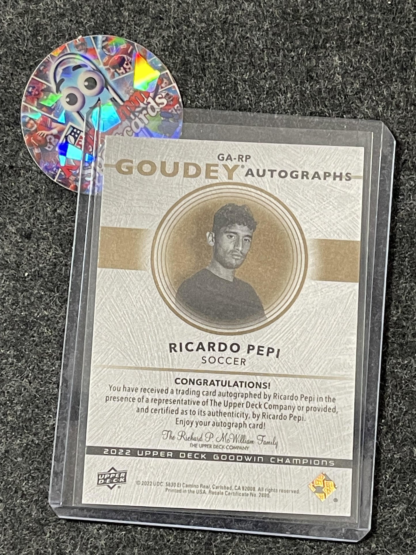 2022 Upper Deck Goodwin Champions #GA-RP Ricardo Pepi Goudey Autographs AU