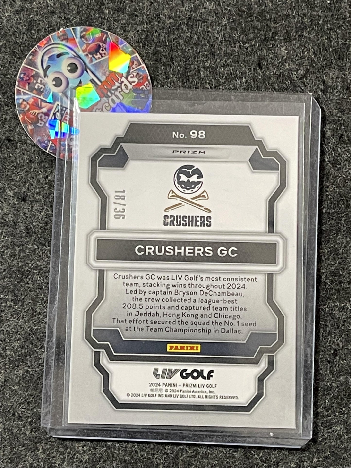 2024 Panini Prizm LIV #98 Crushers GC White Mojo #/36 SN