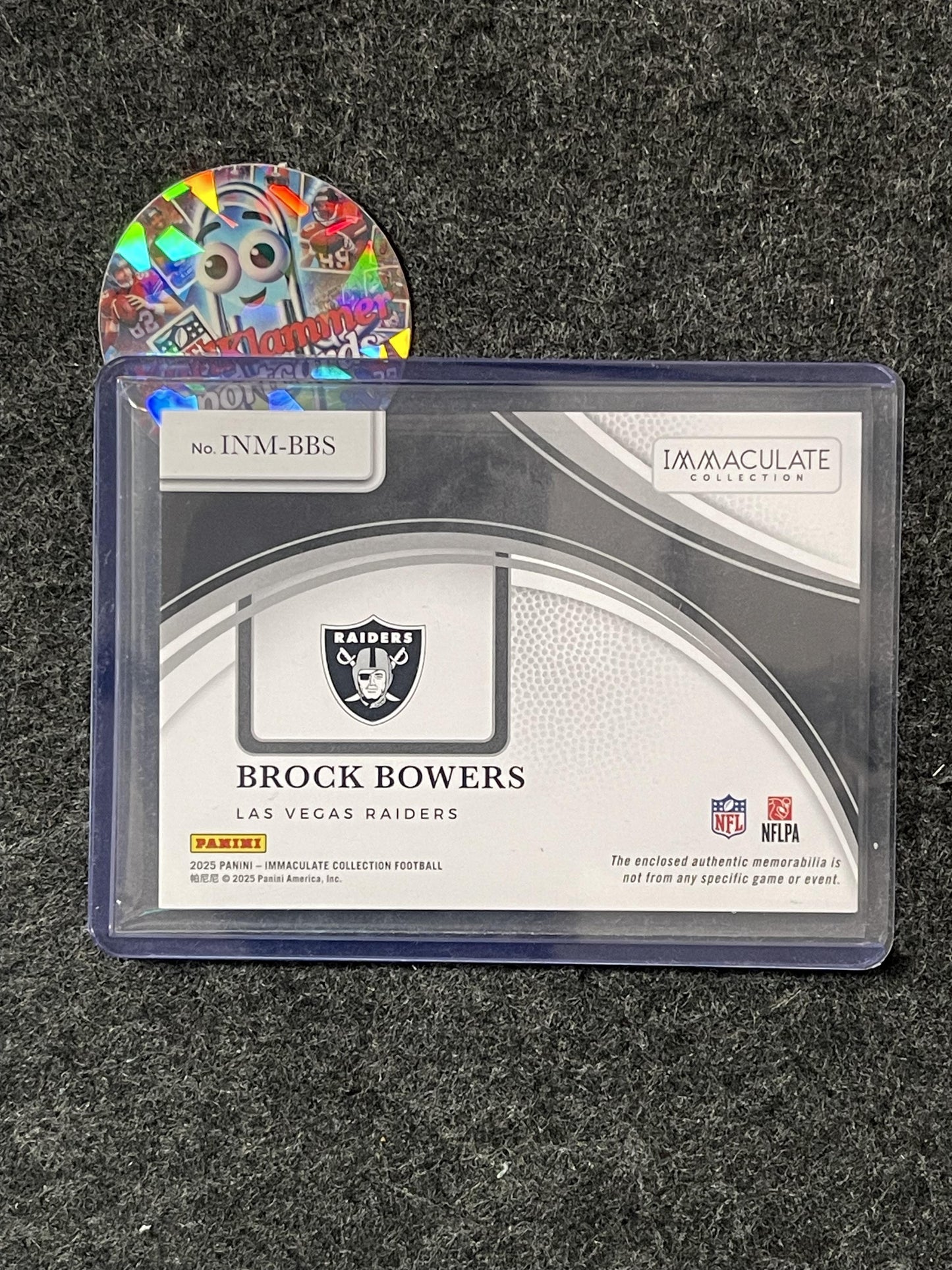 2025 Panini Immaculate Collection #INM-BBS Brock Bowers Immaculate Numbers #'d/88 Las Vegas Raiders SN,MEM