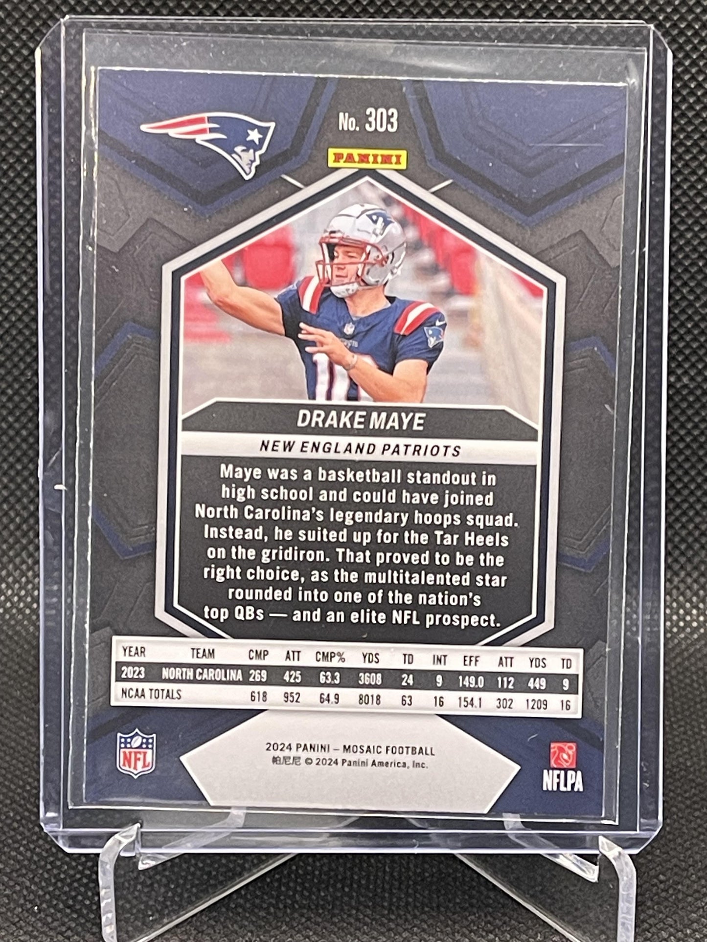 2024 Panini Mosaic #303 Drake Maye New England Patriots RC