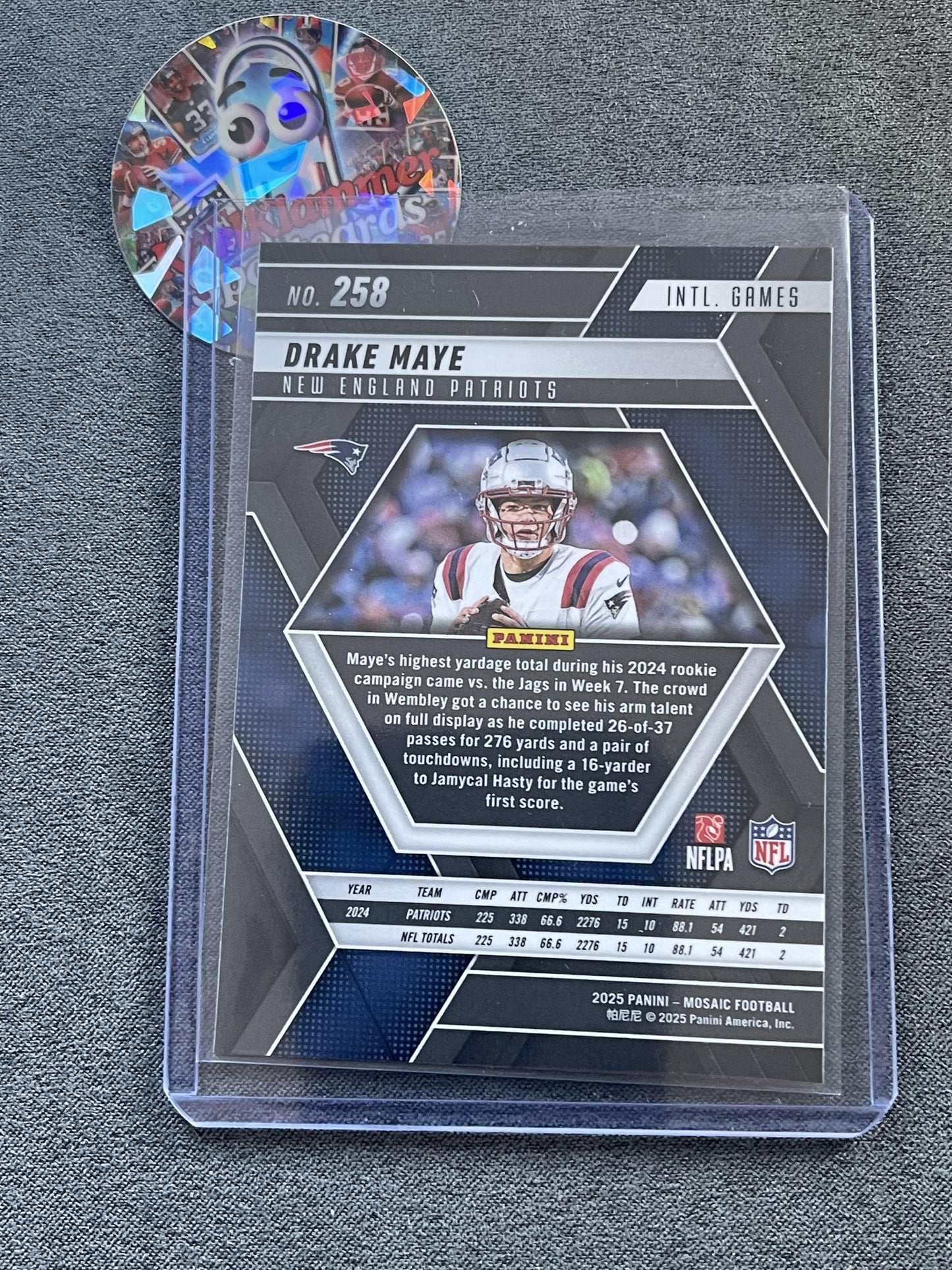 2025 Panini Mosaic #258 Drake Maye New England Patriots