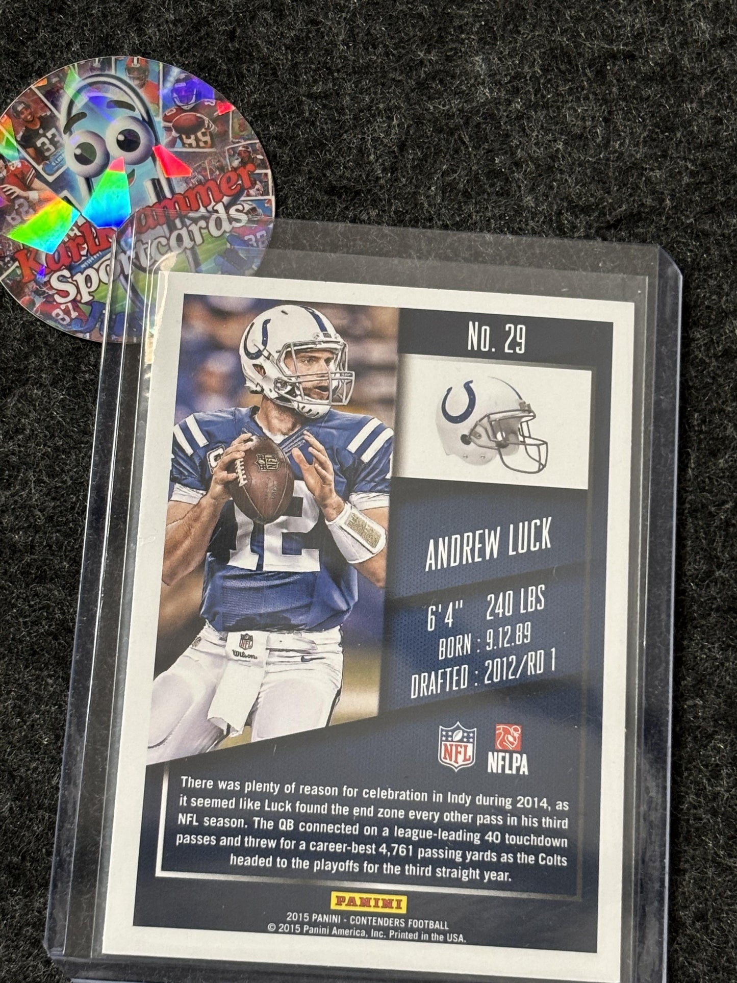 2015 Panini Contenders #29 Andrew Luck Indianapolis Colts