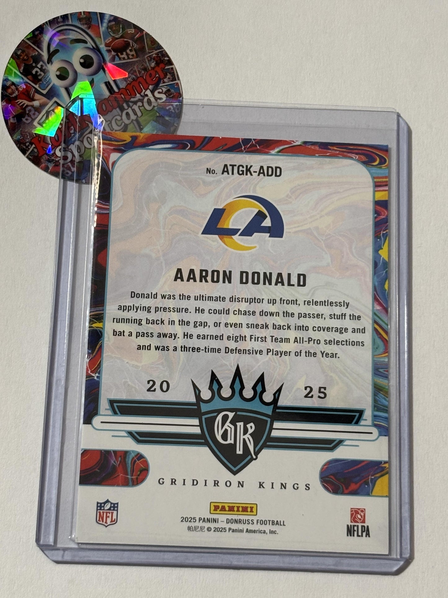 2025 Donruss #ATGK-ADD Aaron Donald All-Time Gridiron Kings Los Angeles Rams