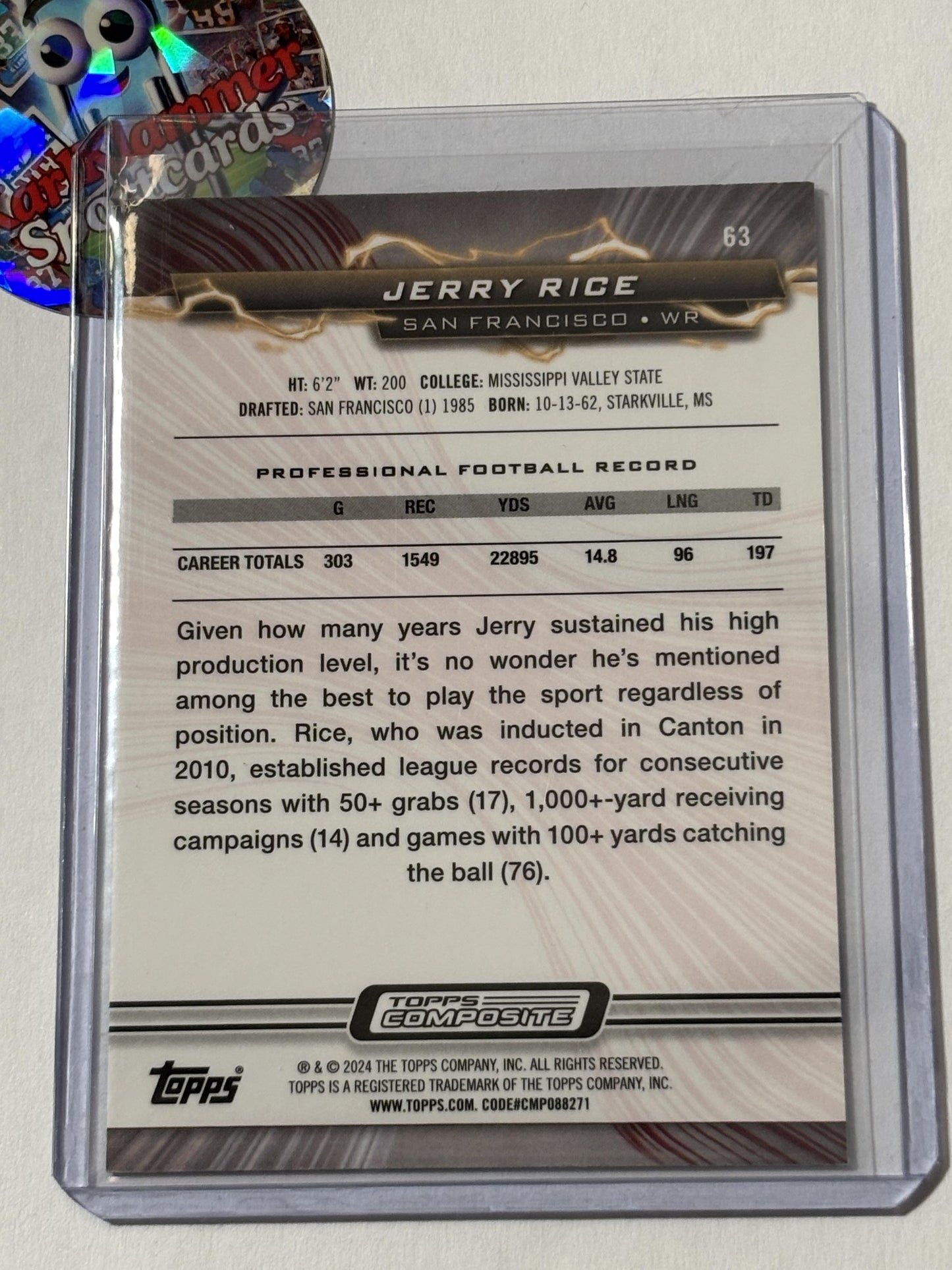 2023 Topps Composite #63 Jerry Rice San Francisco 49ers