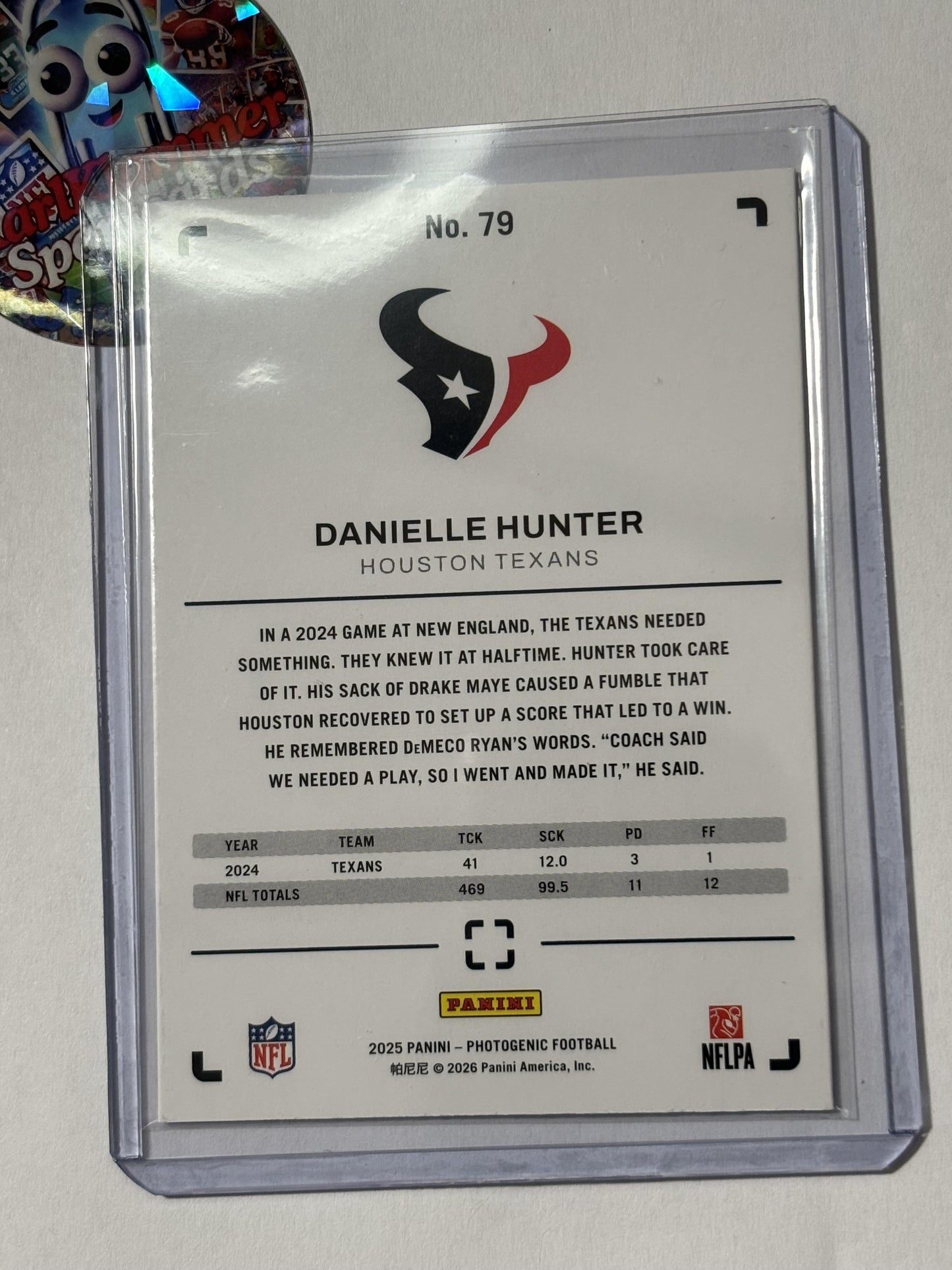 2025 Photogenic #79 Danielle Hunter Houston Texans