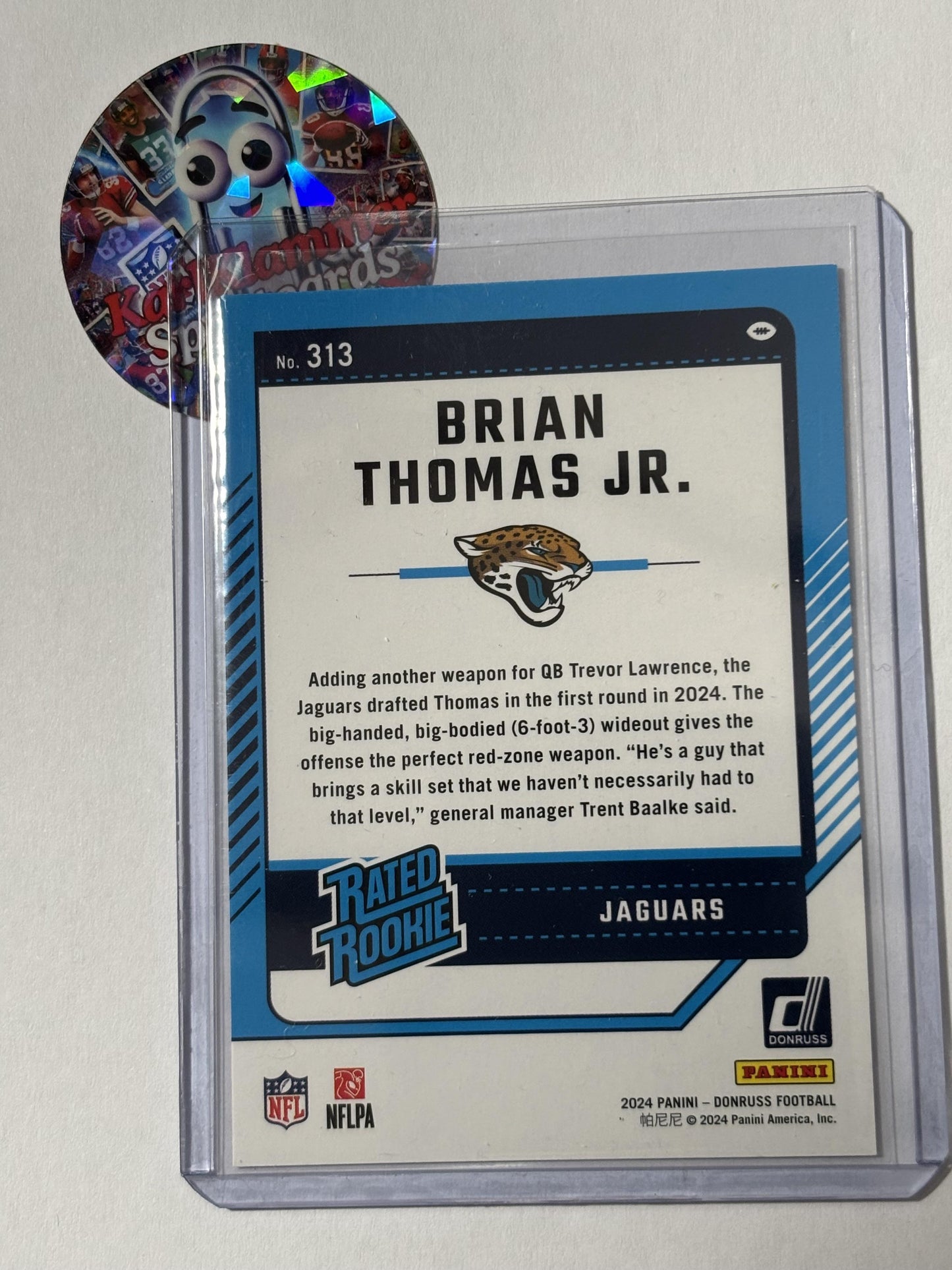 2024 Donruss #313 Brian Thomas Jr. Press Proof Red Jacksonville Jaguars RC