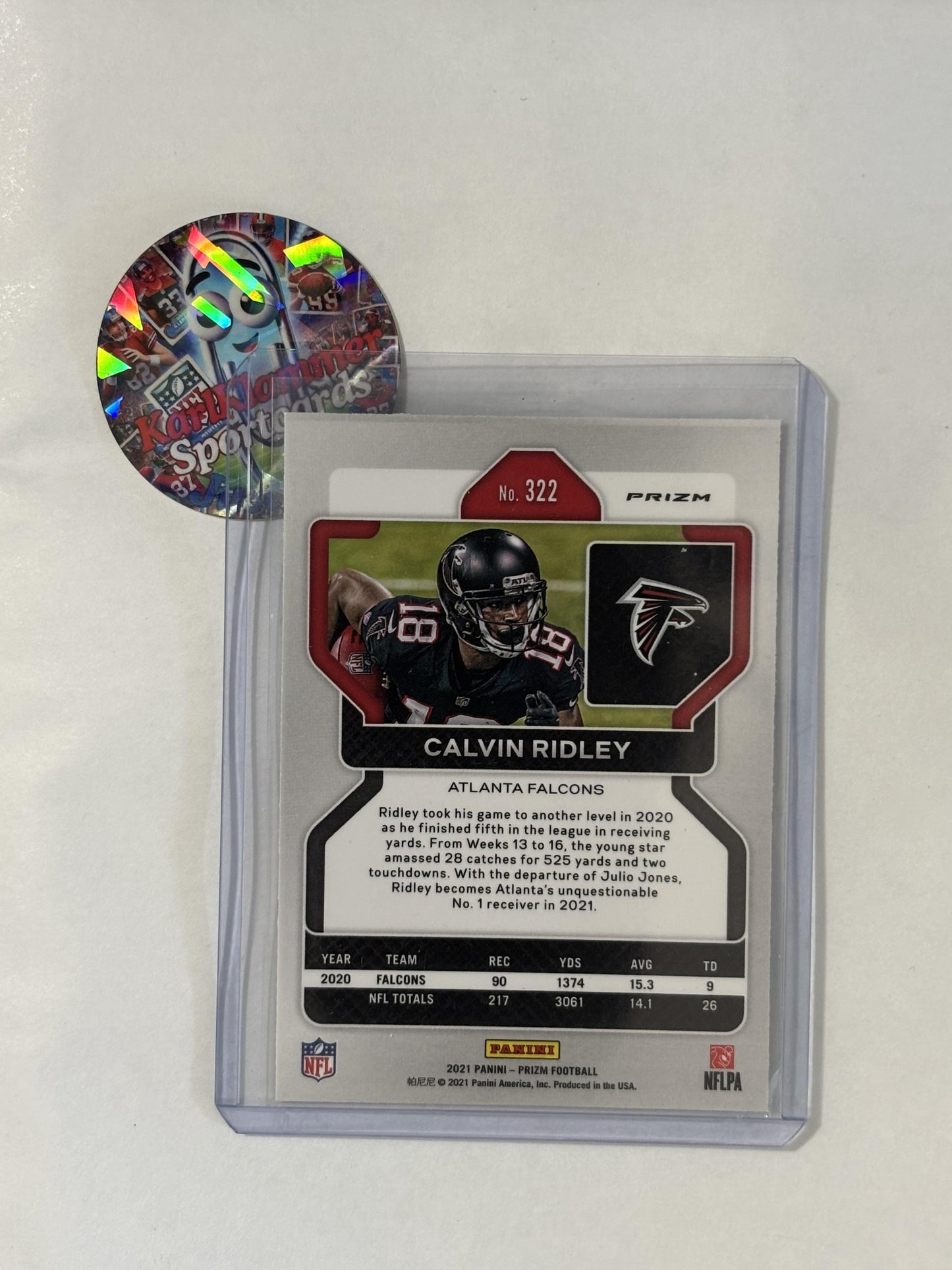 2021 Panini Prizm #322 Calvin Ridley Green Atlanta Falcons