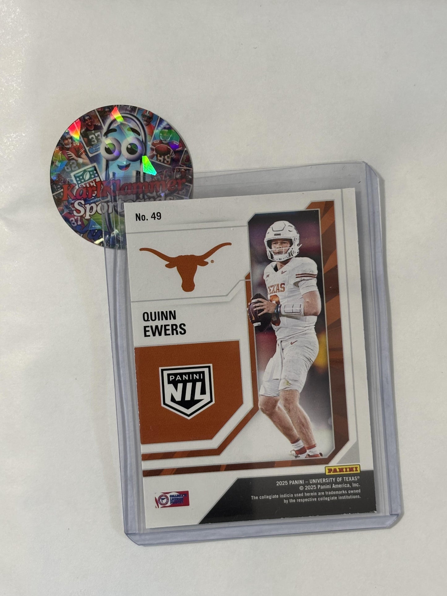 2025 Panini NIL Texas Longhorns #49 Quinn Ewers Texas Longhorns