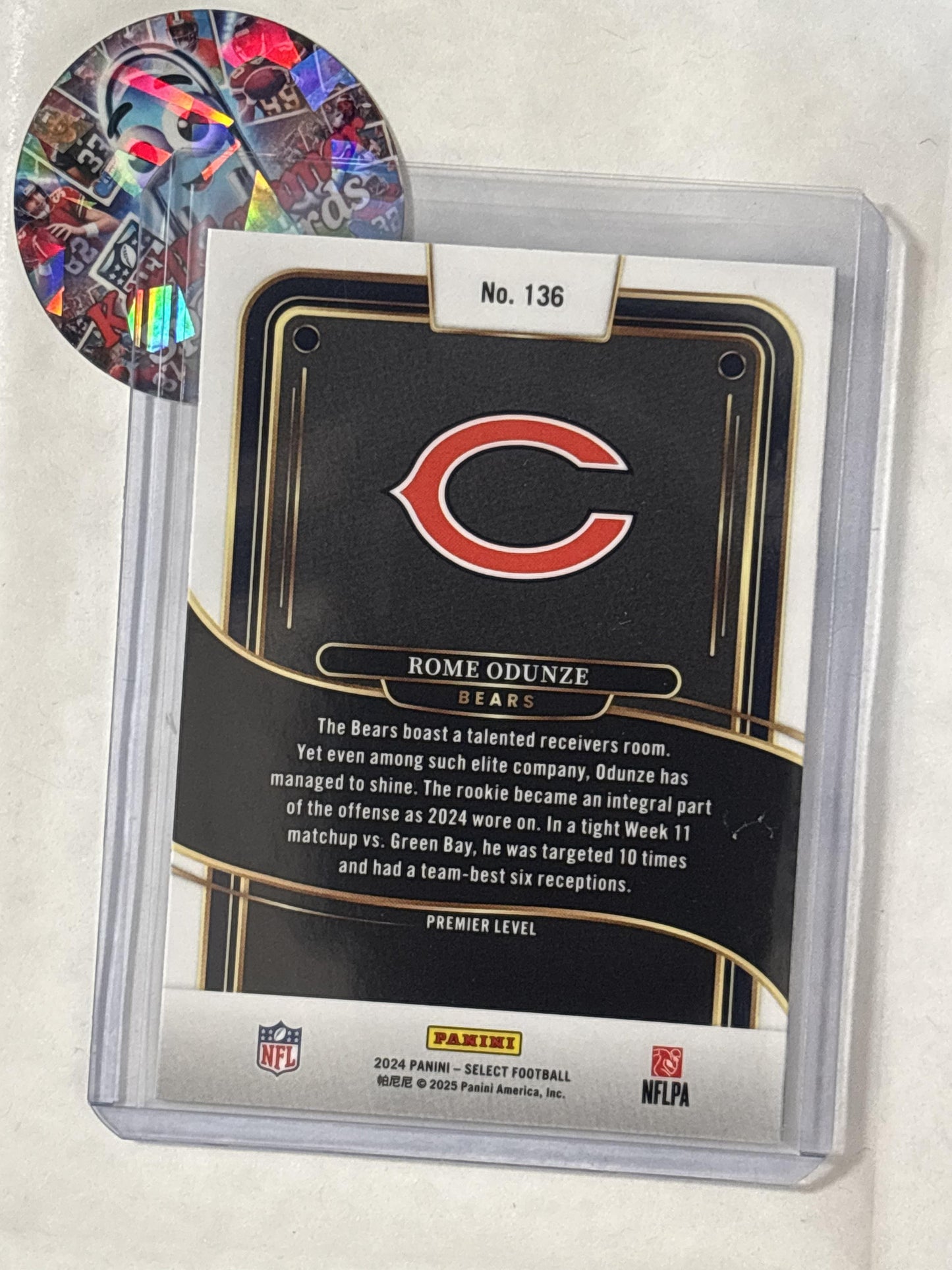 2024 Panini Select #136 Rome Odunze Chicago Bears RC