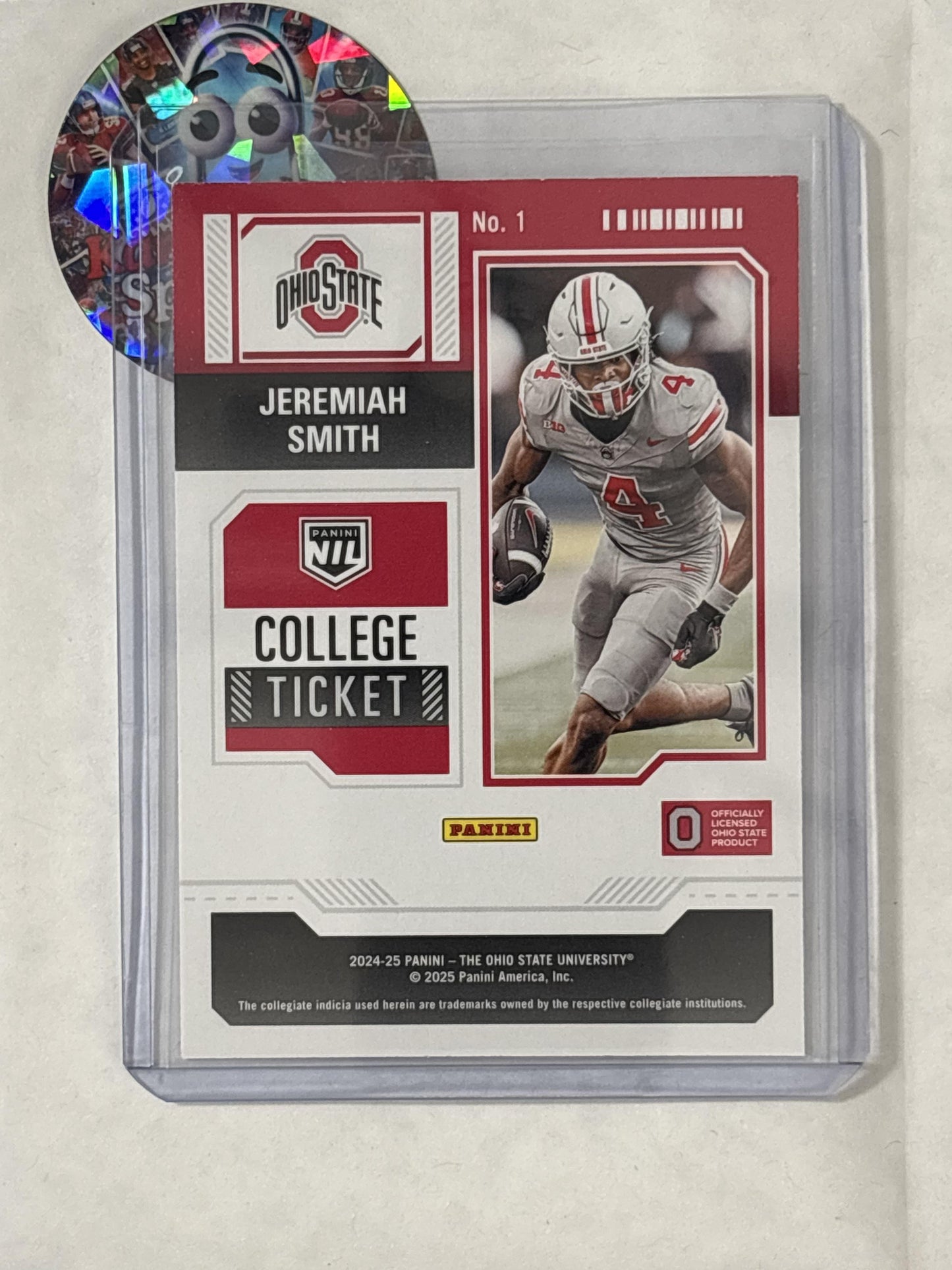 2025 Panini Ohio State University #1 Jeremiah Smith Ohio State Buckeyes