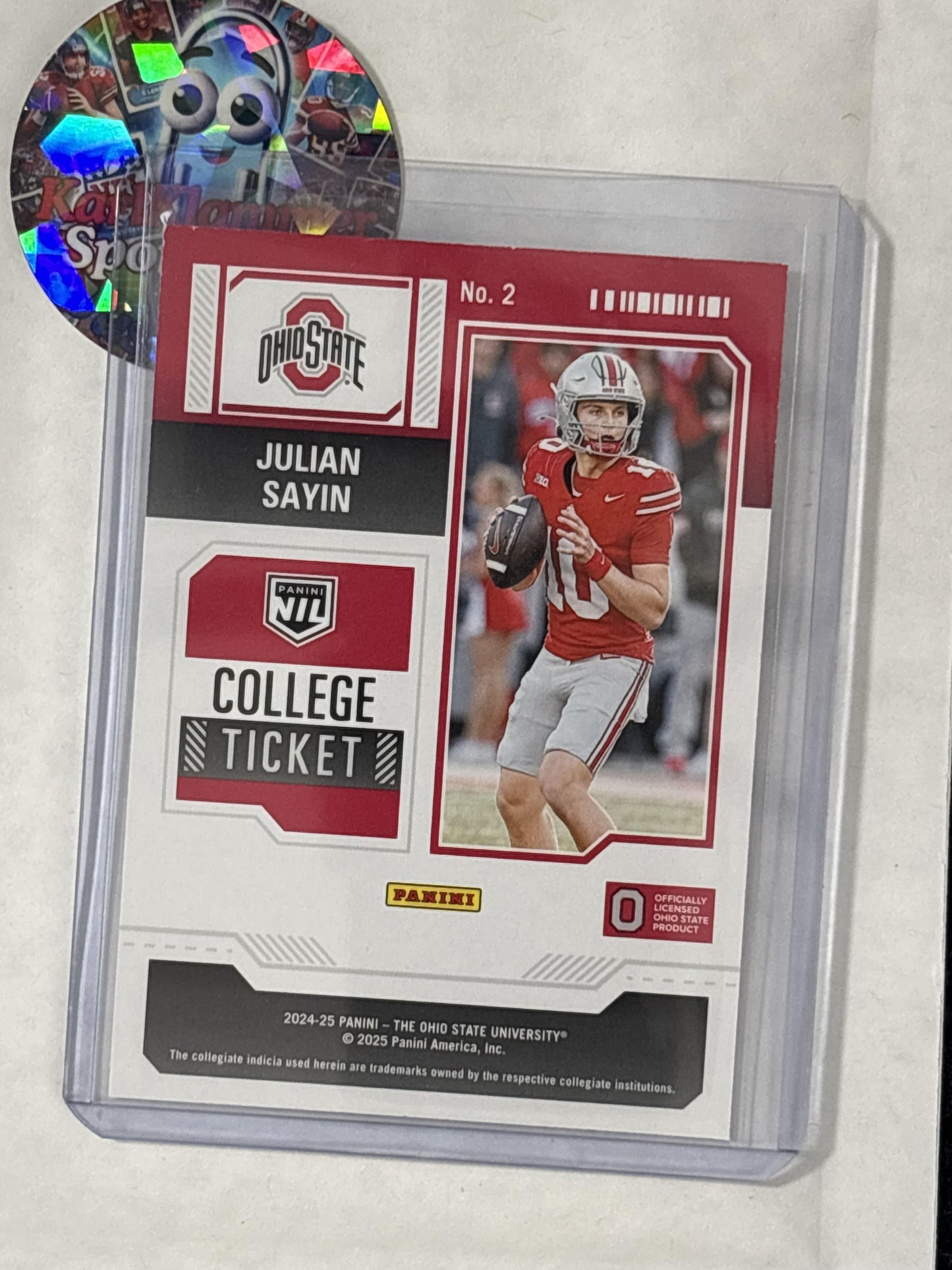 2025 Panini Ohio State University #2 Julian Sayin Ohio State Buckeyes