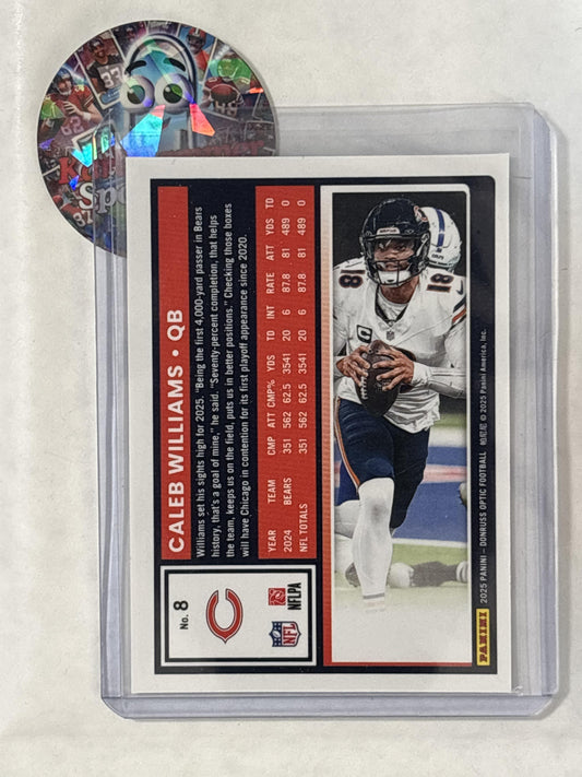 2025 Donruss Optic #8 Caleb Williams Chicago Bears