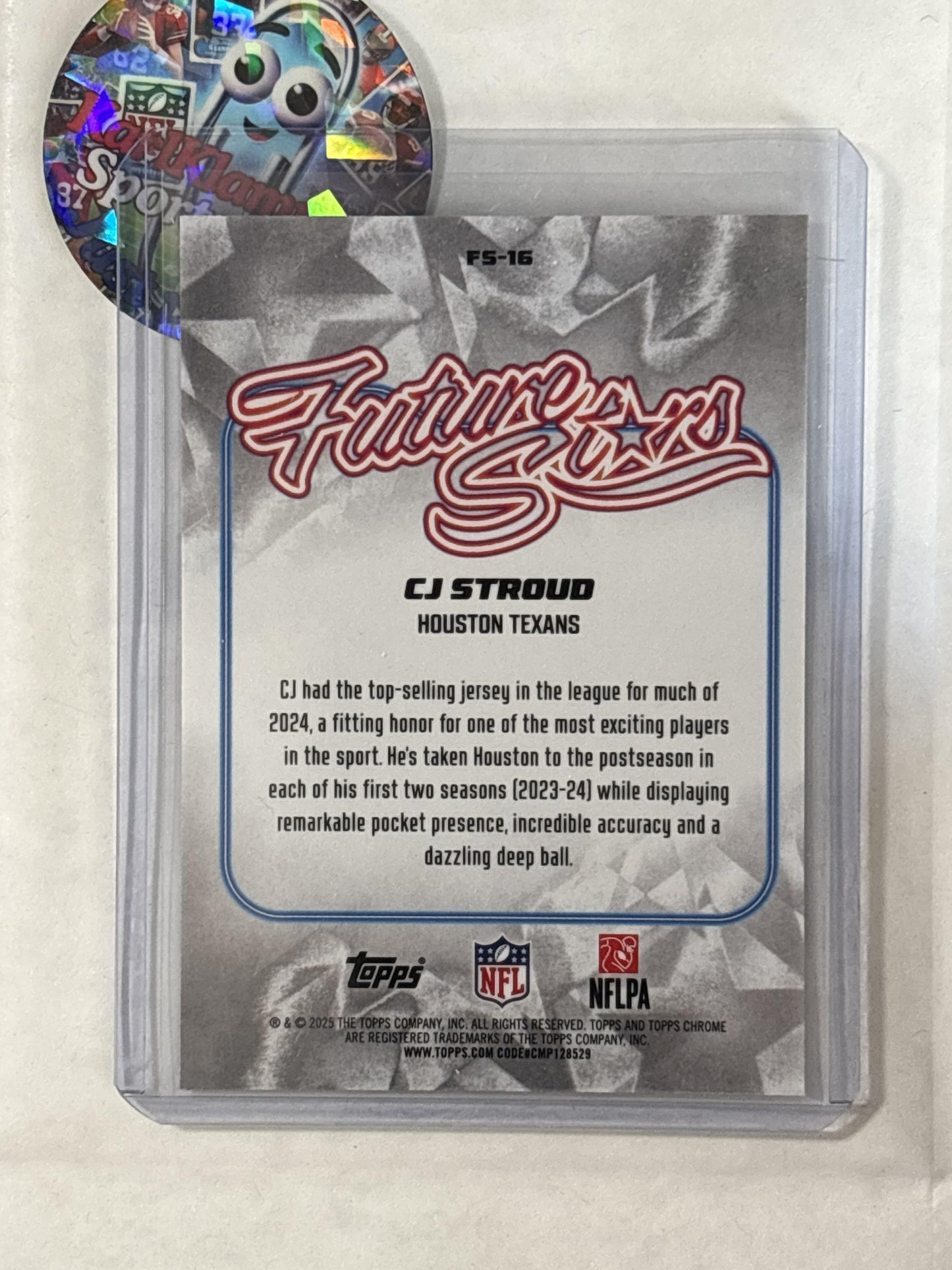 2025 Topps Chrome #FS-16 CJ Stroud Future Stars Houston Texans