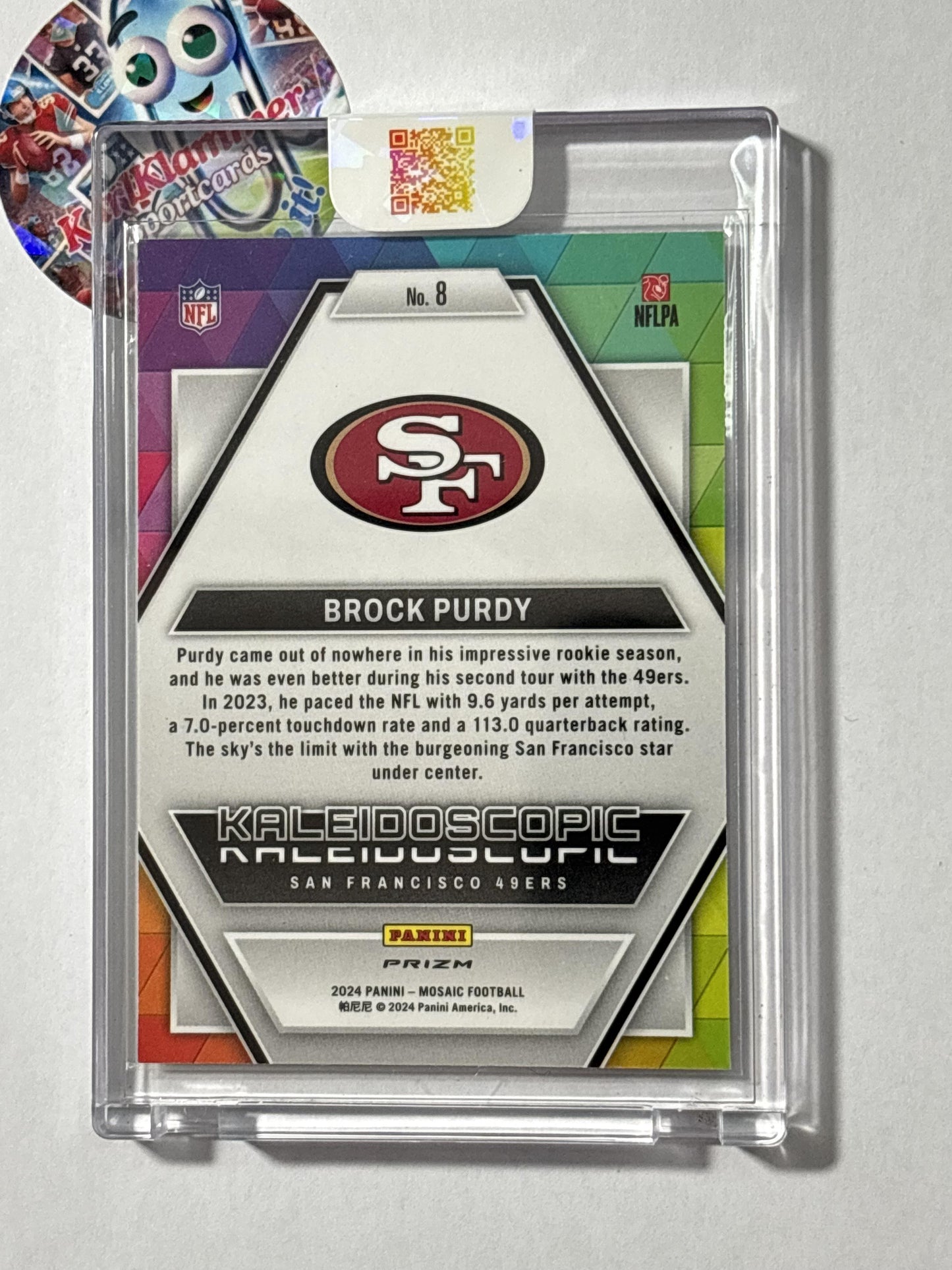 2024 Panini Mosaic #8 Brock Purdy Kaleidoscopic San Francisco 49ers
