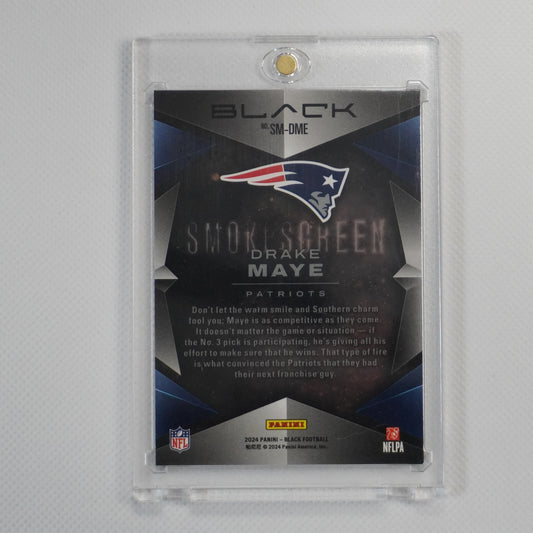 2024 Panini Black #SM-DME Drake Maye Smokescreen New England Patriots