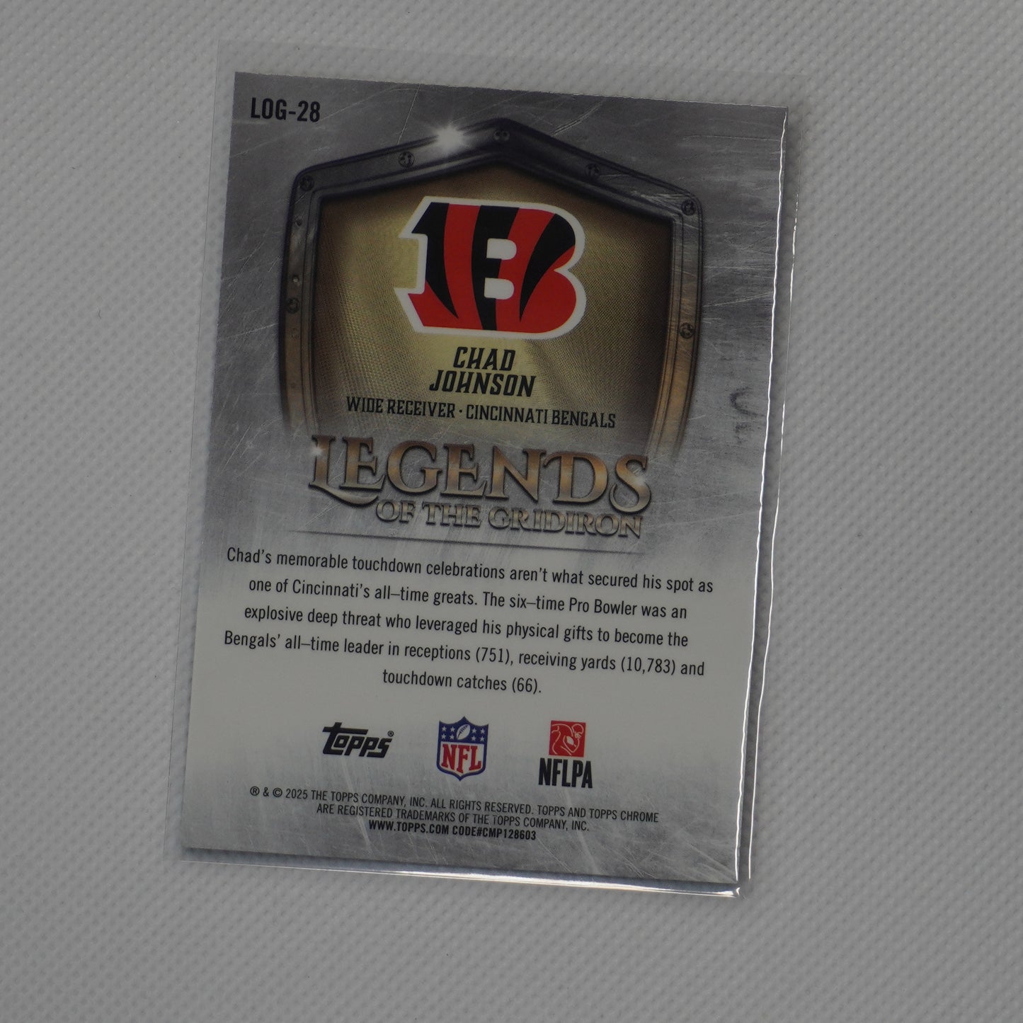 2025 Topps Chrome #LOG-28 Chad Johnson Legends of the Gridiron X-Fractor Bengals