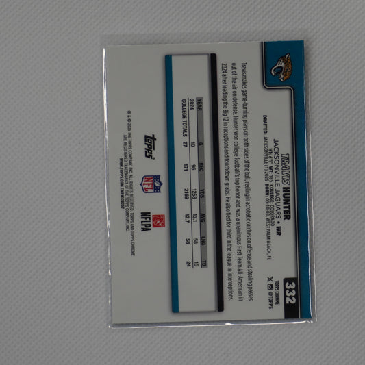2025 Topps Chrome #332 Travis Hunter Jacksonville Jaguars RC