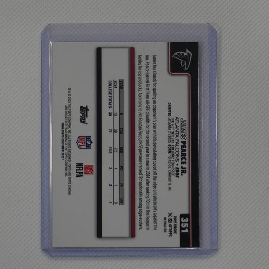 2025 Topps Chrome #351 James Pearce Jr. Refractor Atlanta Falcons RC