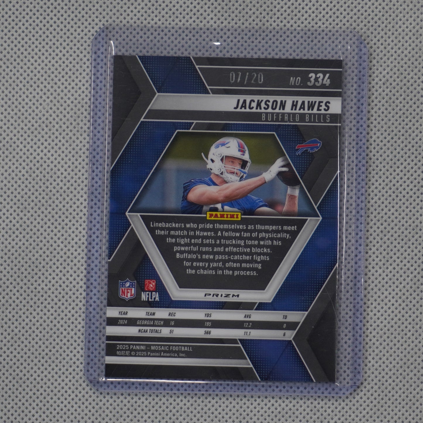 2025 Panini Mosaic #334 Jackson Hawes Mosaic Choice Cherry Blossom #/20 Bills