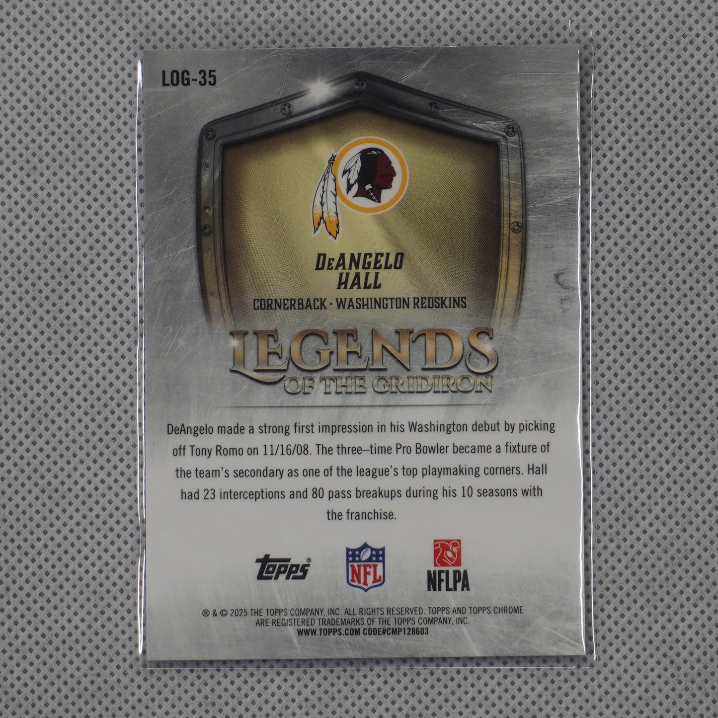 2025 Topps Chrome #LOG-35 DeAngelo Hall Legends of the Gridiron Washington