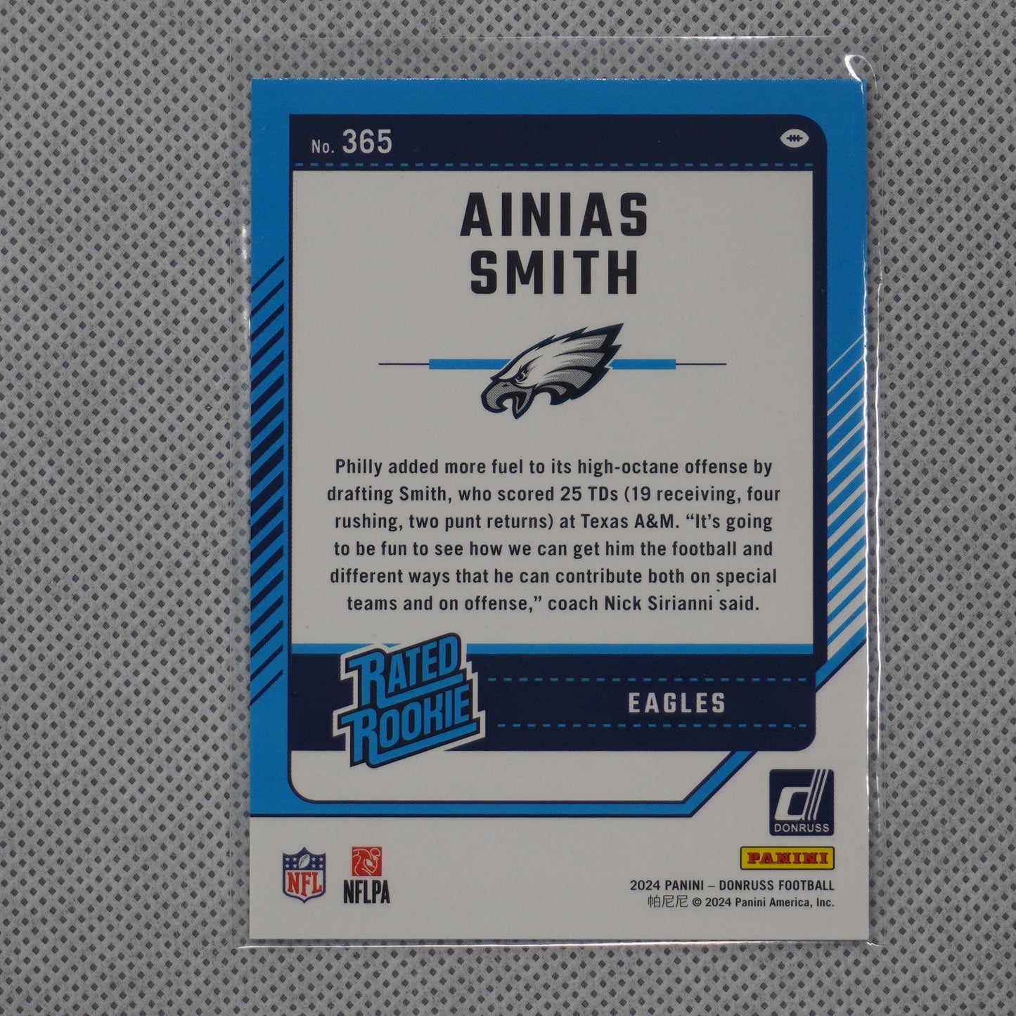 2024 Donruss #365 Ainias Smith Philadelphia Eagles RC