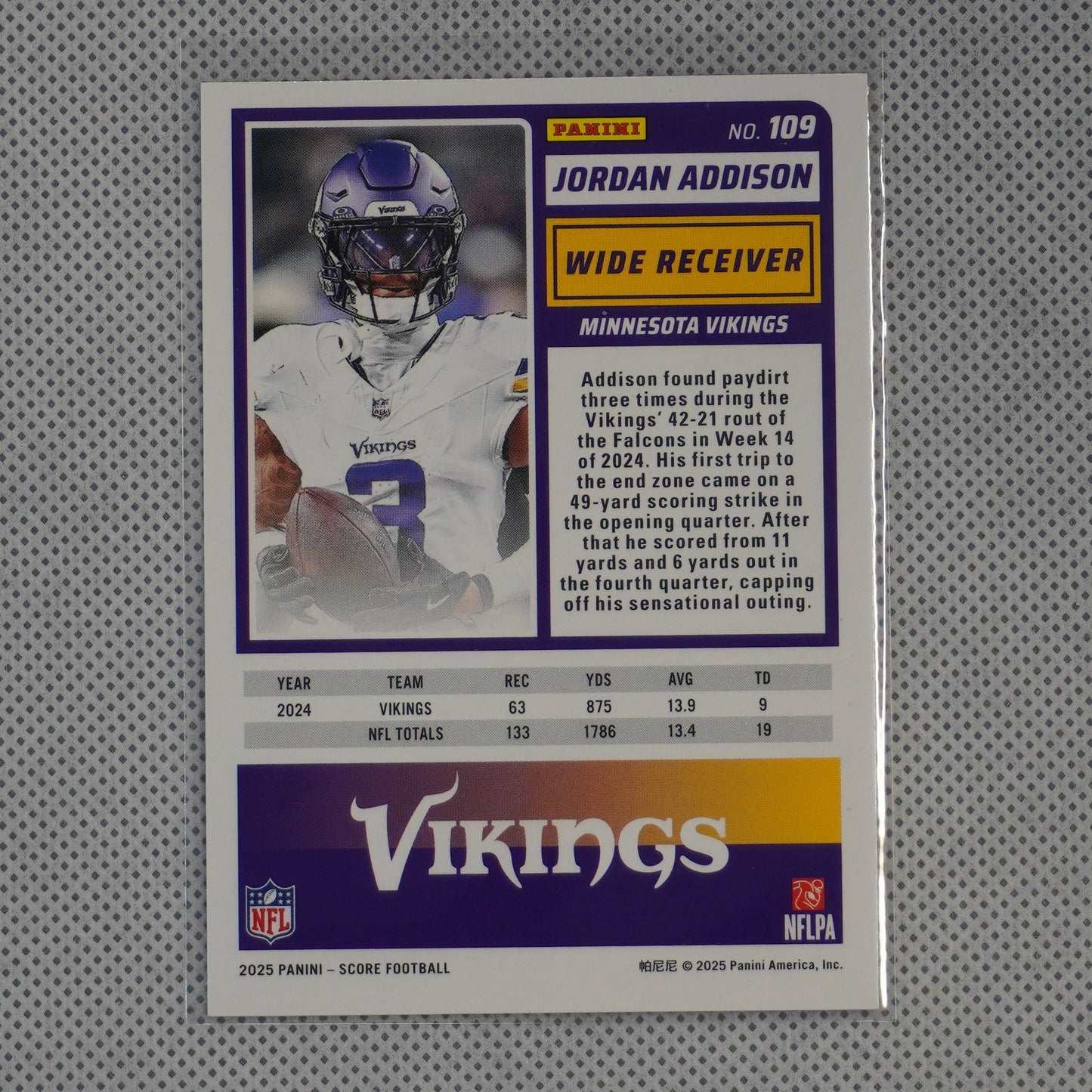 2025 Score-A-Treat #109 Jordan Addison Minnesota Vikings