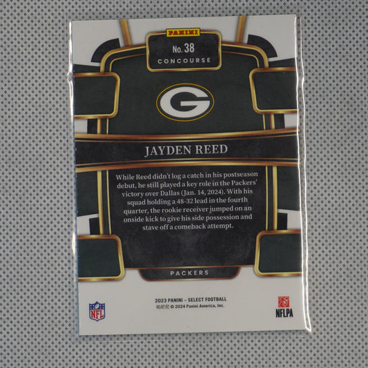 2023 Panini Select #38 Jayden Reed Green Bay Packers RC