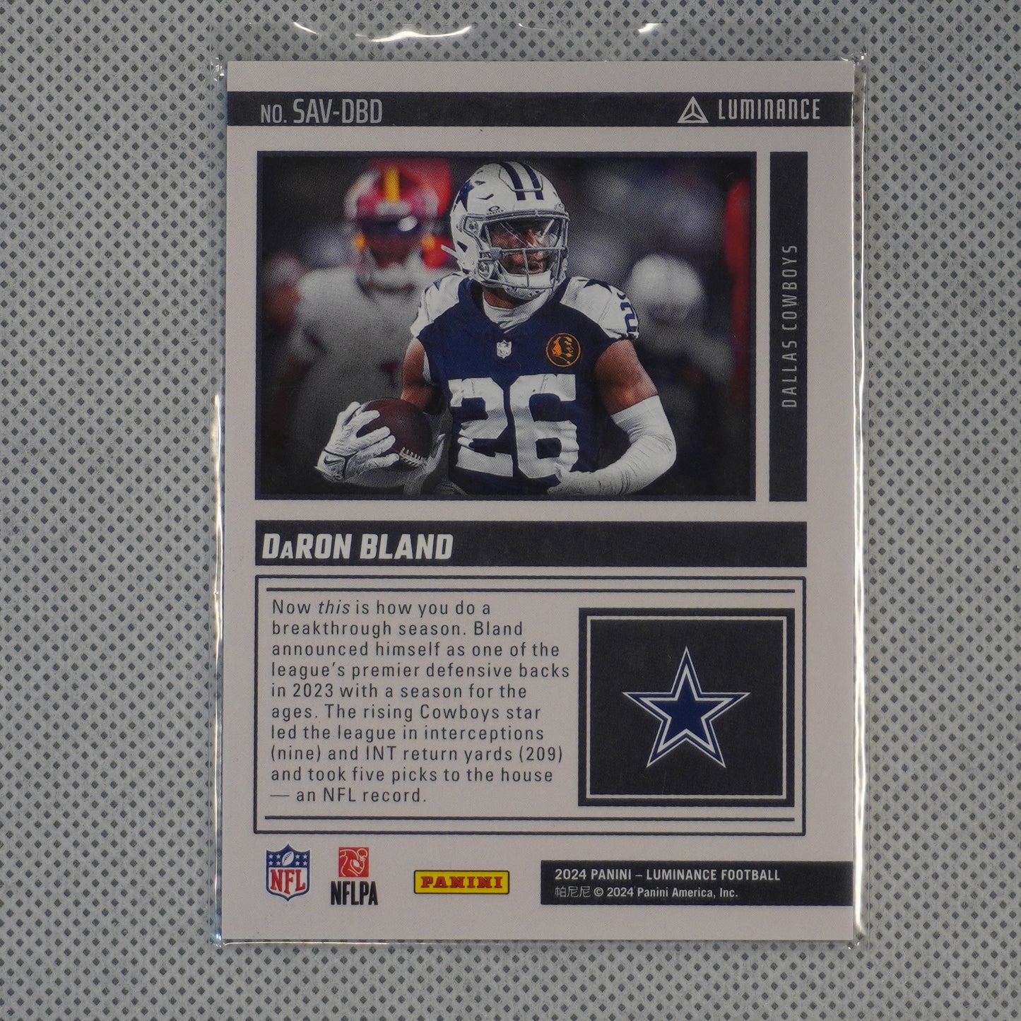 2024 Panini Luminance #SAV-DBD DaRon Bland Savage Dallas Cowboys