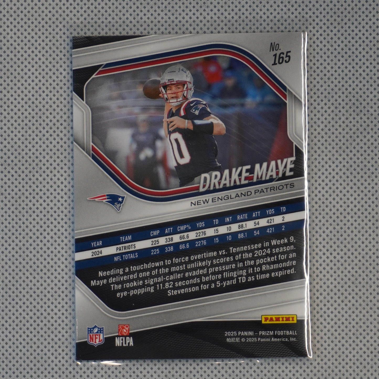 2025 Panini Prizm #165 Drake Maye Pink New England Patriots