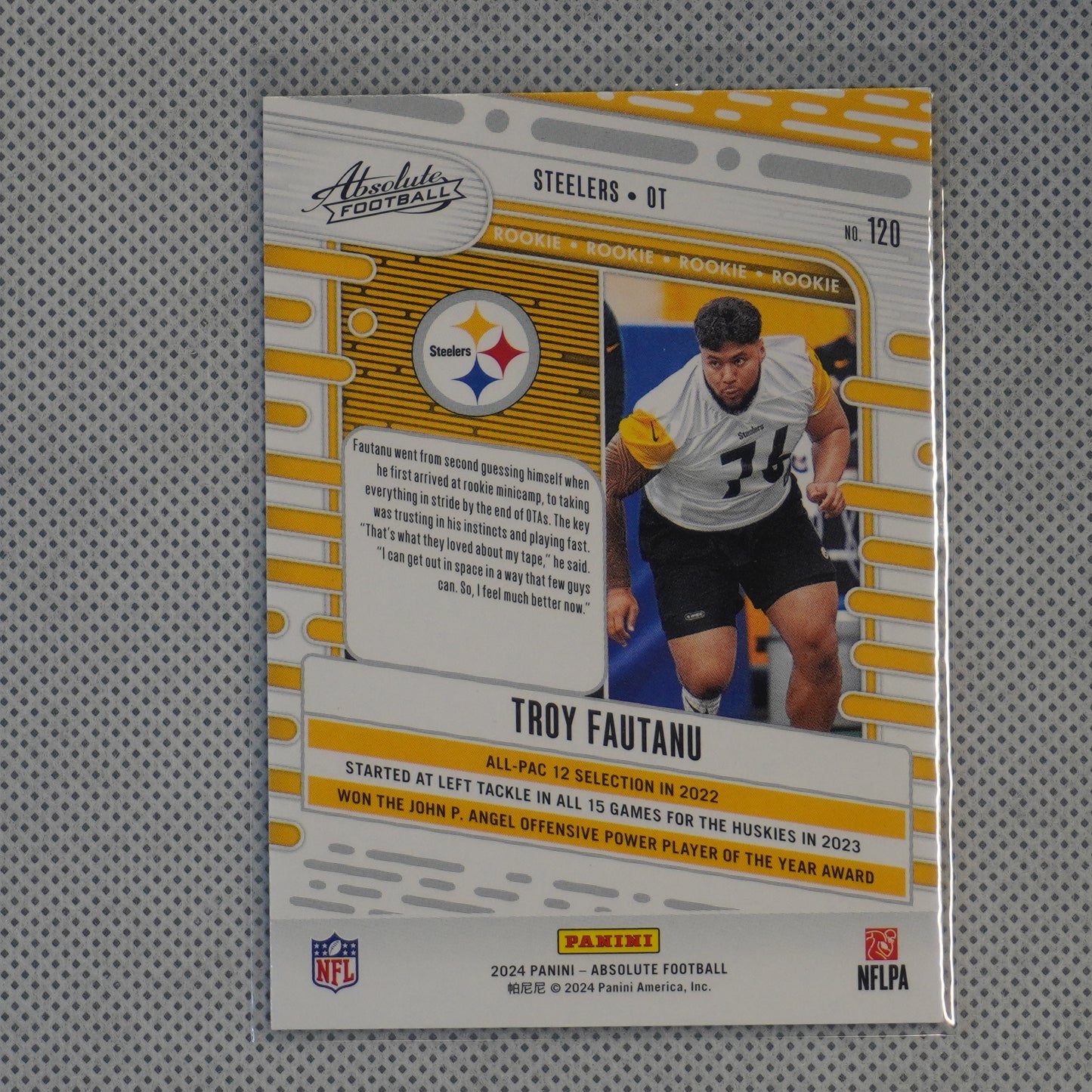2024 Panini Absolute #120 Troy Fautanu Red and Blue Pittsburgh Steelers