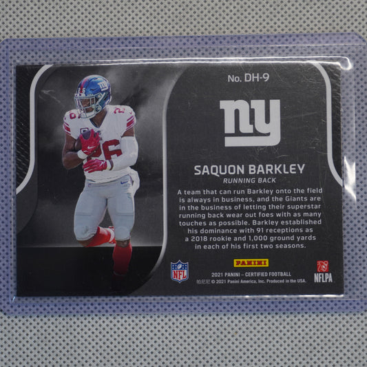2021 Panini Certified #DH-9 Saquon Barkley Dark Horses Mirror Bronze #/249 New York Giants SN